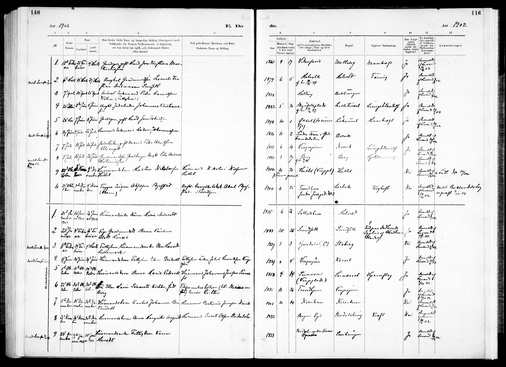 Ministerialprotokoller, klokkerbøker og fødselsregistre - Nord-Trøndelag, SAT/A-1458/733/L0325: Parish register (official) no. 733A04, 1884-1908, p. 146