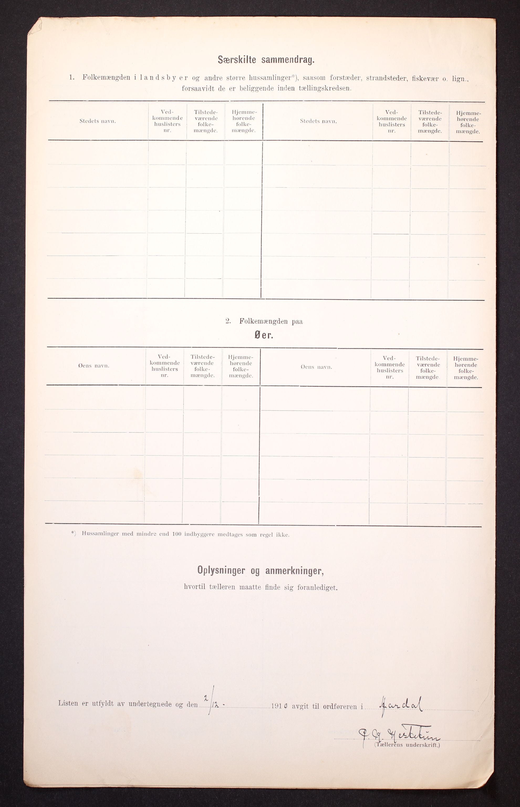 RA, 1910 census for Årdal, 1910, p. 27