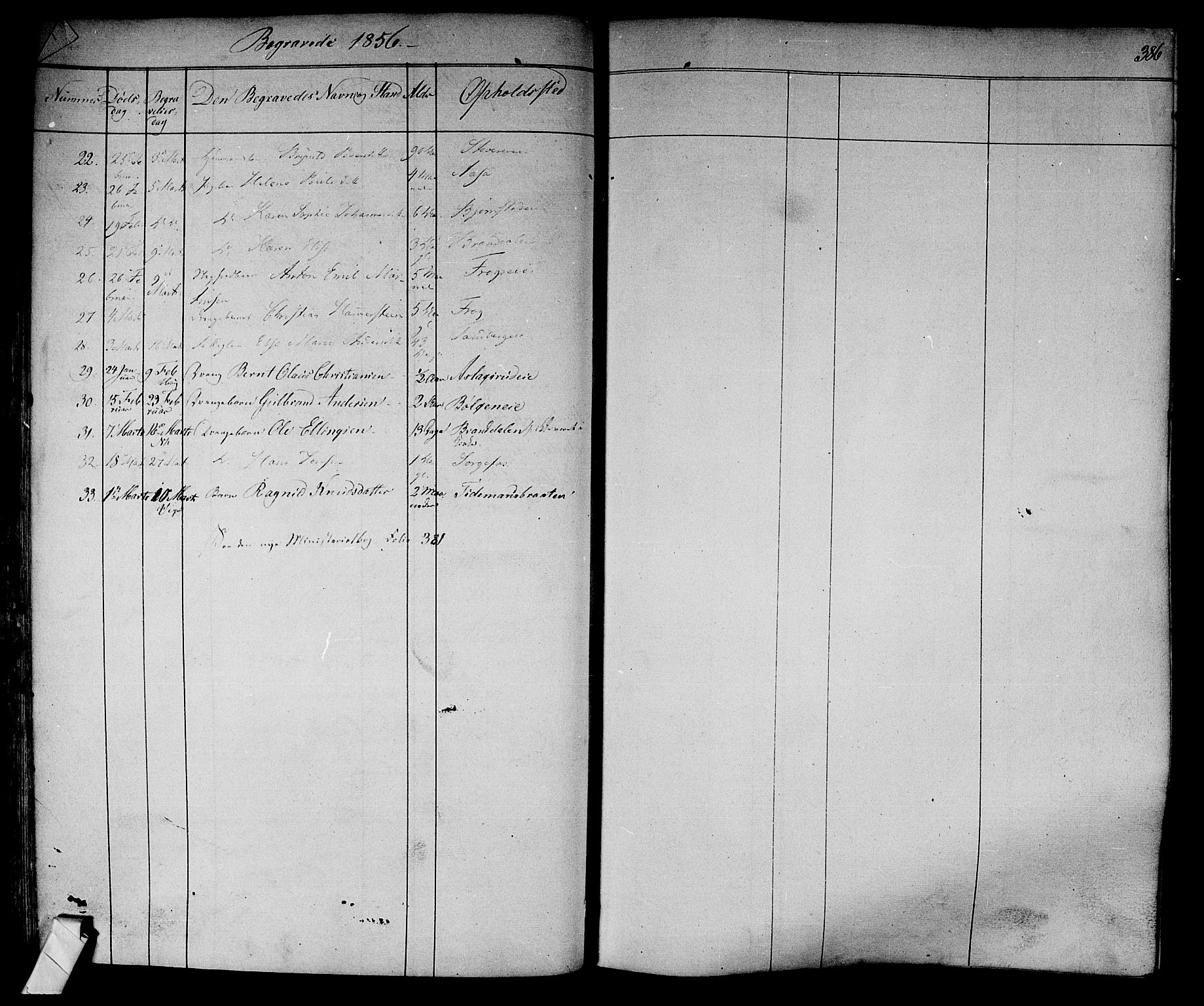 Norderhov kirkebøker, AV/SAKO-A-237/F/Fa/L0011: Parish register (official) no. 11, 1847-1856, p. 386