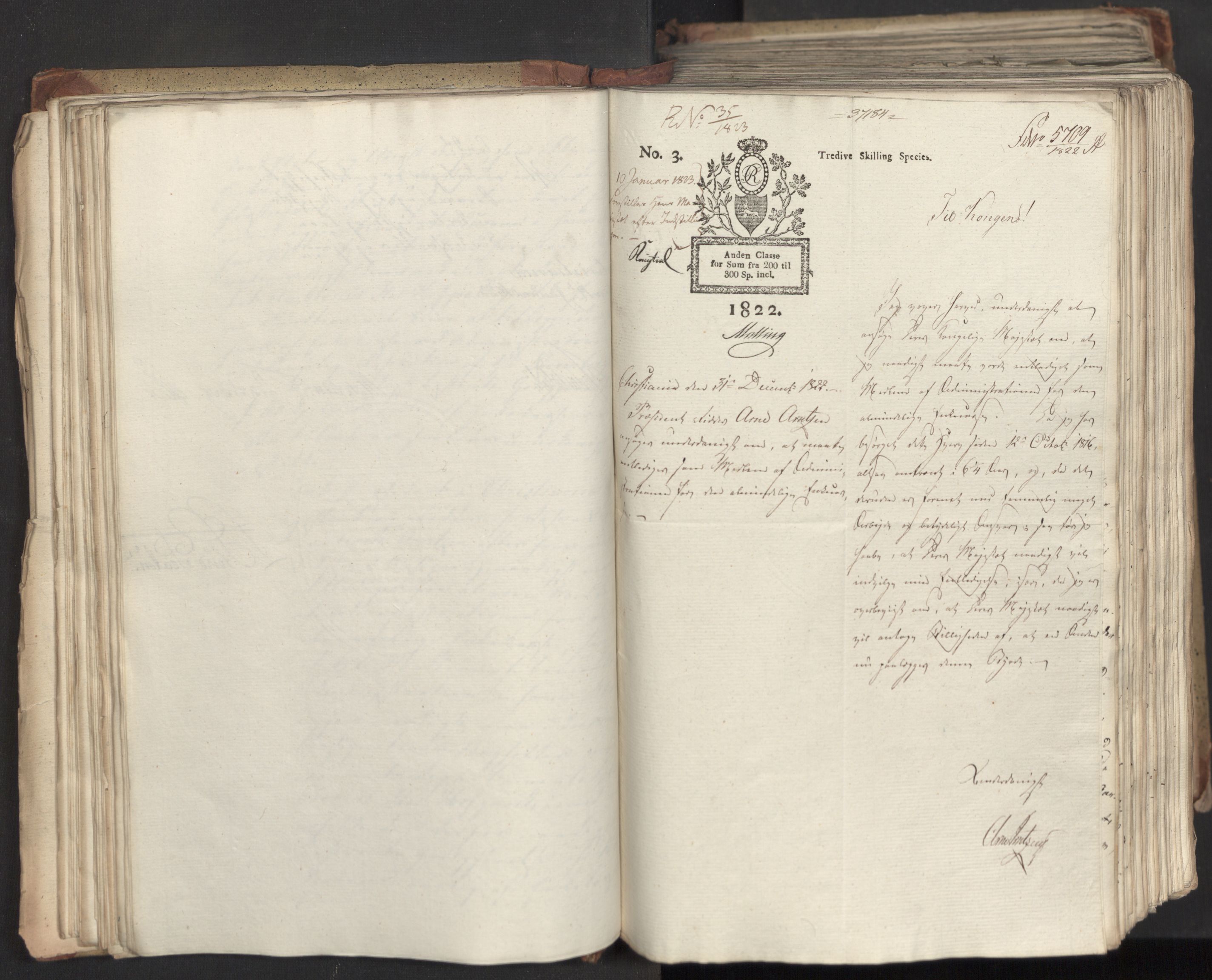 Statsrådsavdelingen i Stockholm, RA/S-1003/D/Da/L0033: Regjeringsinnstillinger nr. 1-274, 1823, p. 74