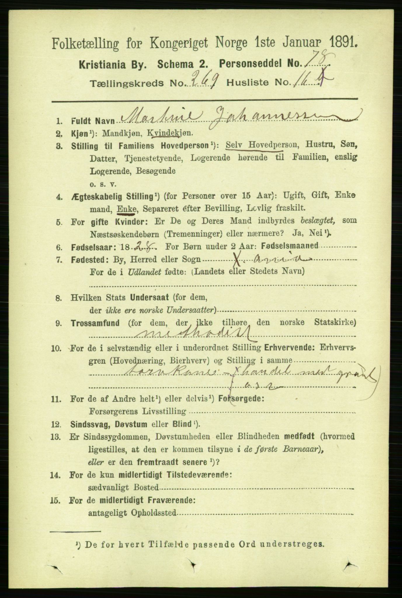 RA, 1891 census for 0301 Kristiania, 1891, p. 163431