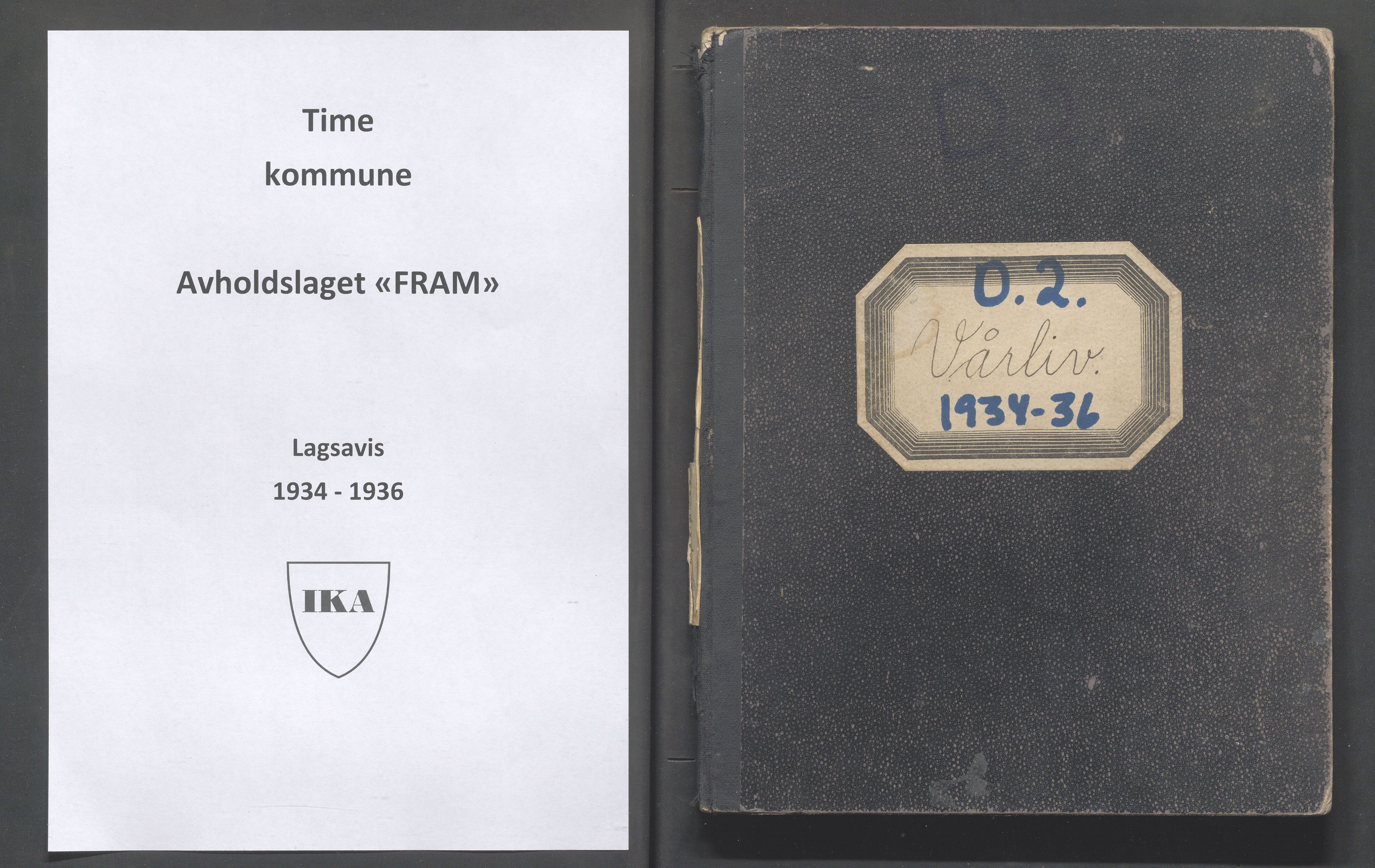 Time kommune - PA 15 Avholdslaget "FRAM", IKAR/K-100875/F/L0001: Håndskrevet blad "Vårliv", 1934-1936, p. 1