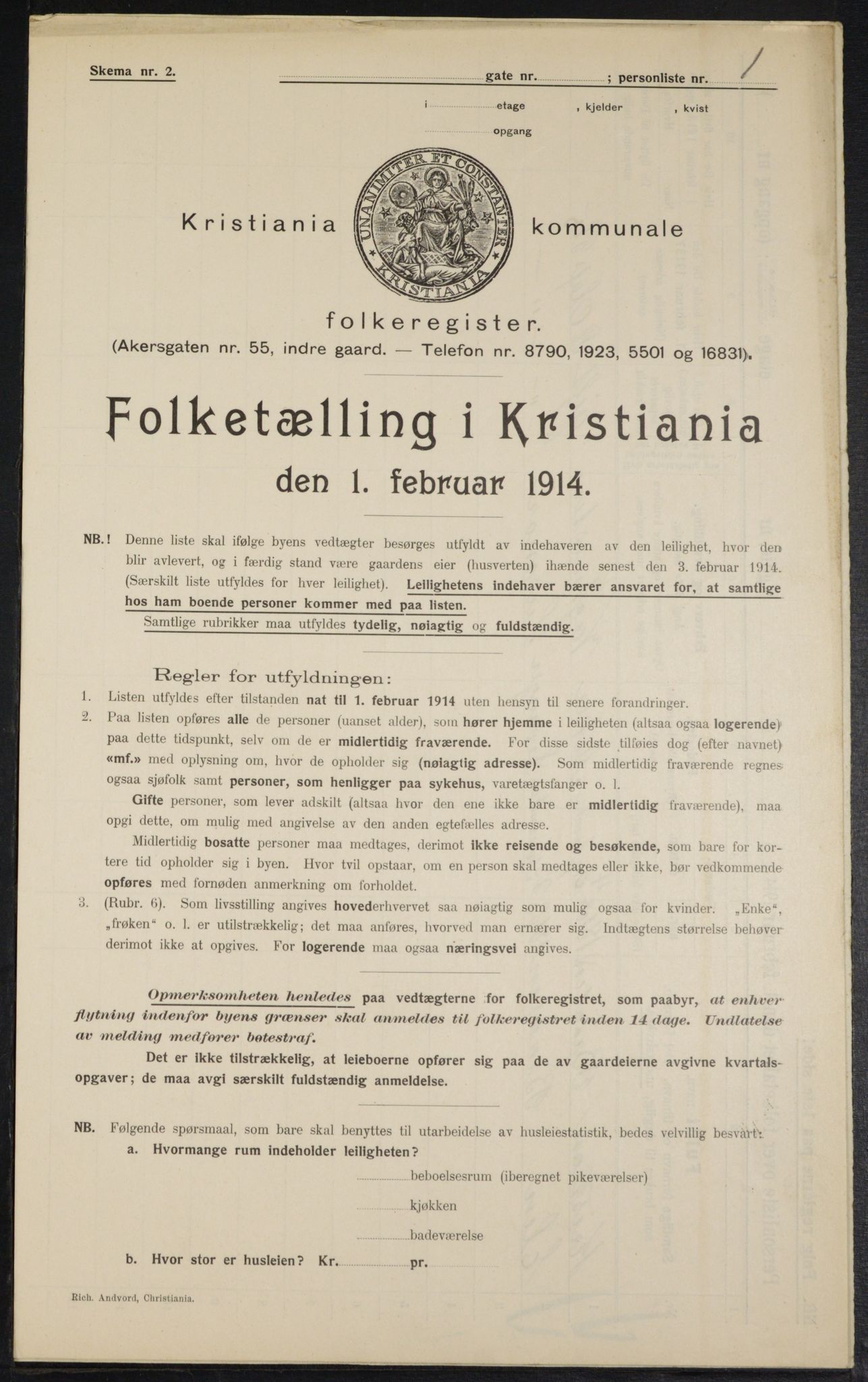 OBA, Municipal Census 1914 for Kristiania, 1914, p. 88283