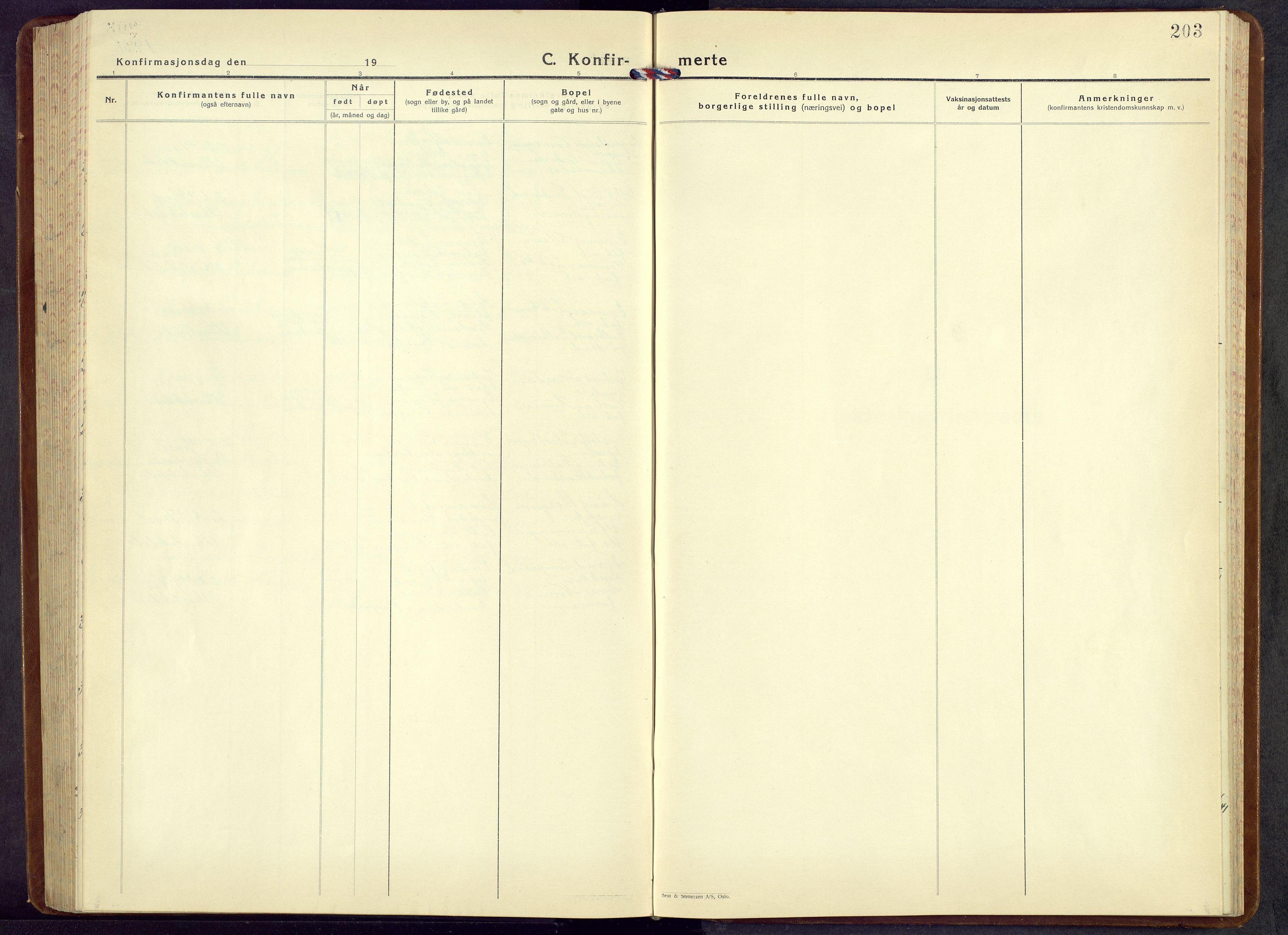 Vestre Toten prestekontor, AV/SAH-PREST-108/H/Ha/Hab/L0013: Parish register (copy) no. 13, 1940-1956, p. 203