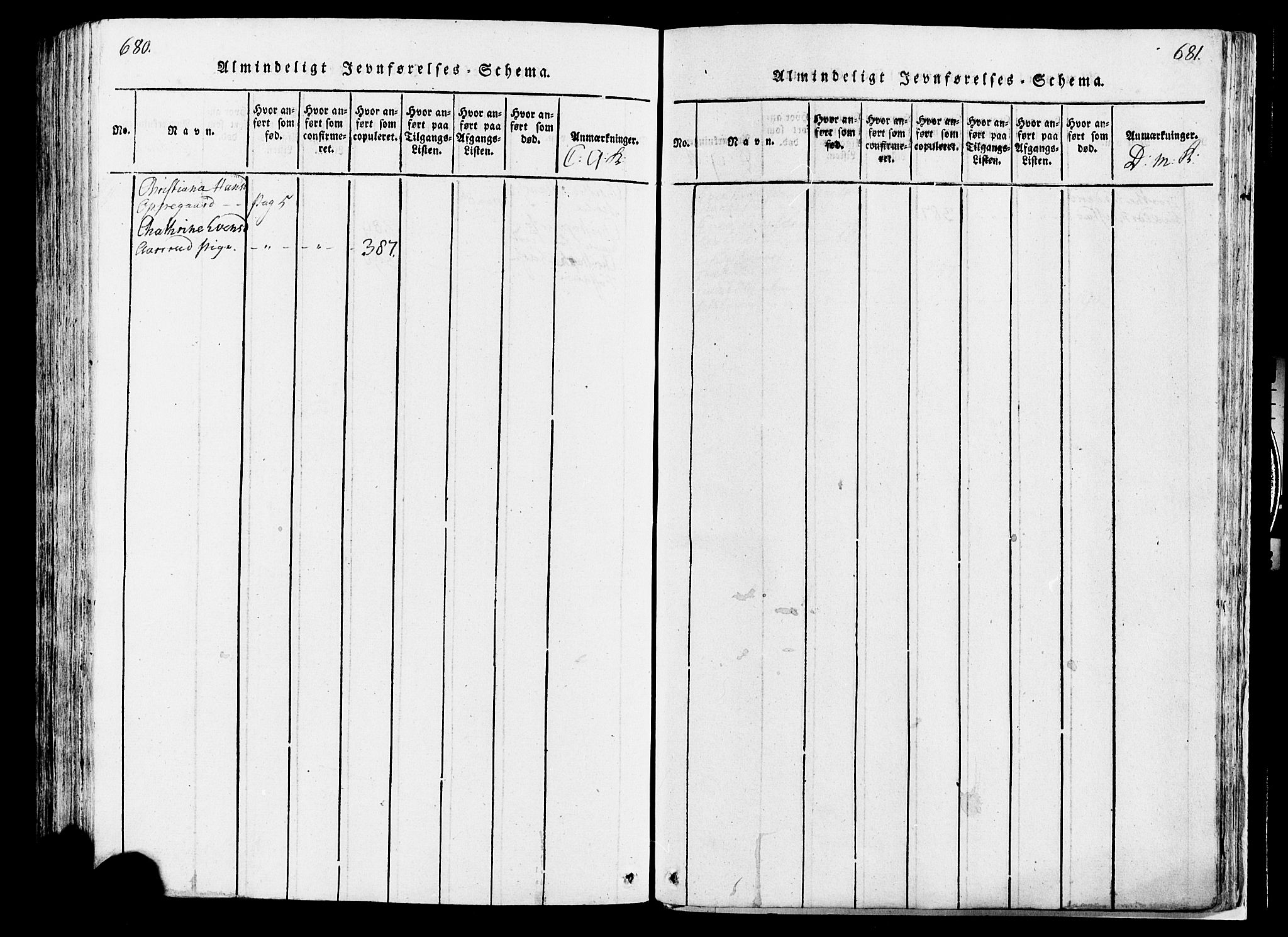 Løten prestekontor, AV/SAH-PREST-022/K/Ka/L0005: Parish register (official) no. 5, 1814-1832, p. 680-681