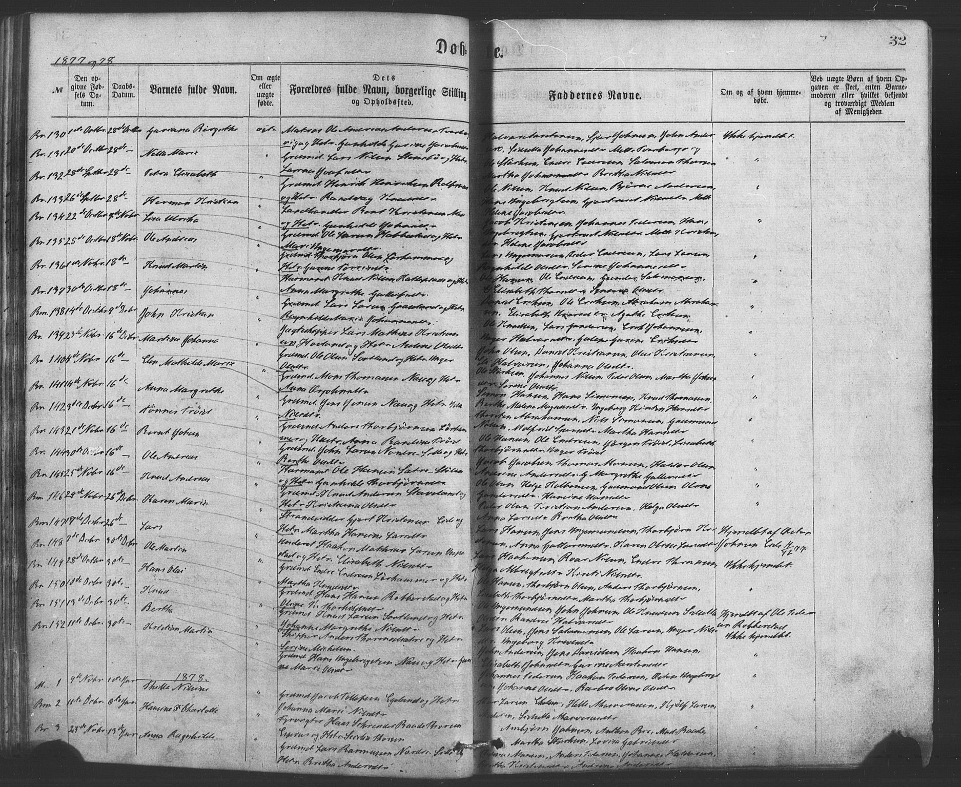 Finnås sokneprestembete, SAB/A-99925/H/Ha/Haa/Haaa/L0009: Parish register (official) no. A 9, 1873-1881, p. 32