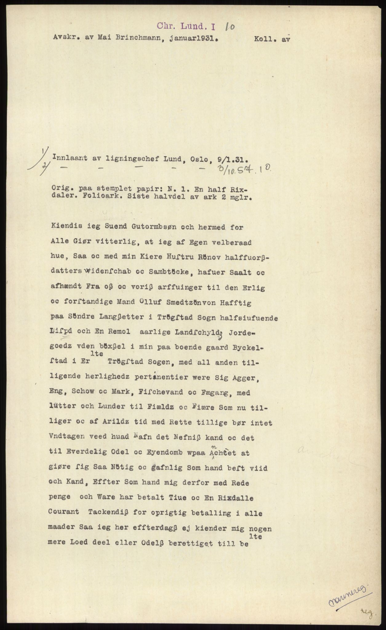 Samlinger til kildeutgivelse, Diplomavskriftsamlingen, RA/EA-4053/H/Ha, p. 473