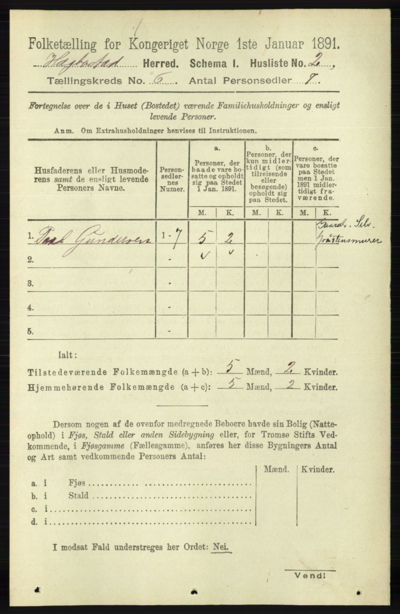 RA, 1891 census for 1034 Hægebostad, 1891, p. 1798