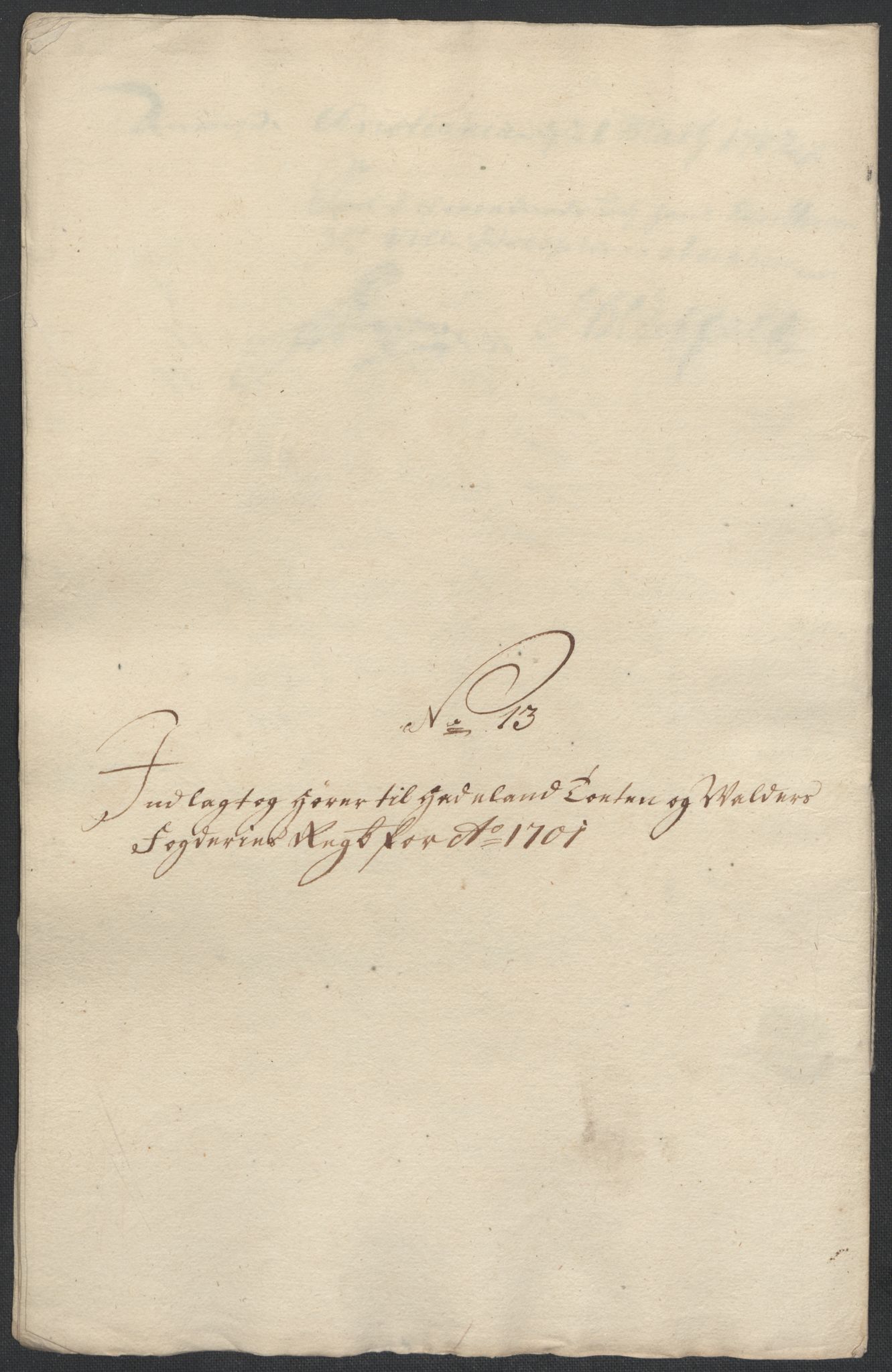 Rentekammeret inntil 1814, Reviderte regnskaper, Fogderegnskap, RA/EA-4092/R18/L1299: Fogderegnskap Hadeland, Toten og Valdres, 1701, p. 439