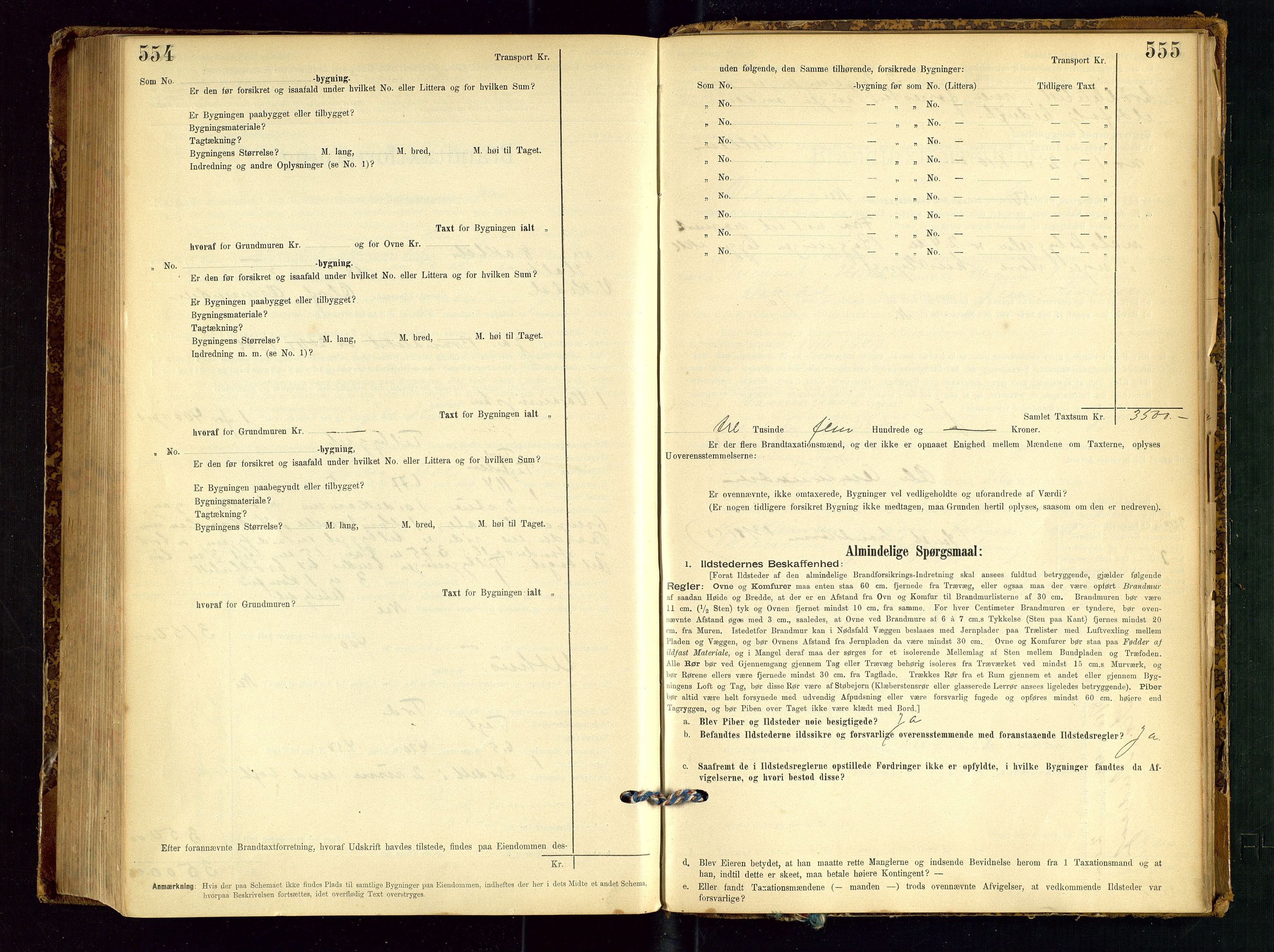 Vikedal lensmannskontor, AV/SAST-A-100179/Gob/L0004: Branntakstprotokoll, 1894-1952, p. 554-555