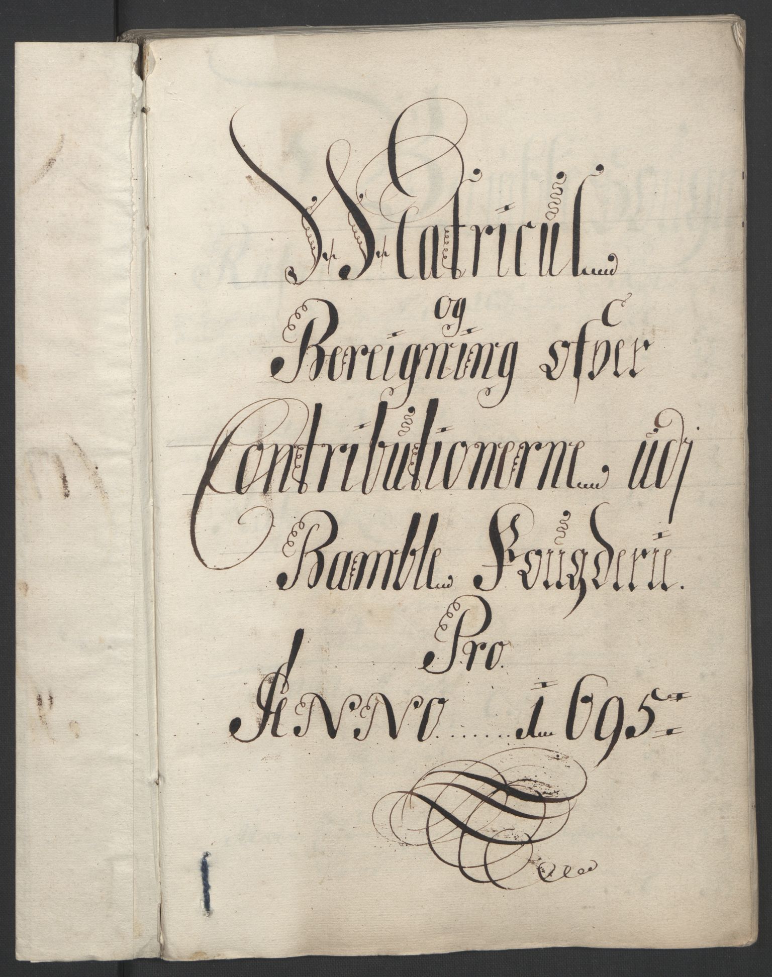 Rentekammeret inntil 1814, Reviderte regnskaper, Fogderegnskap, RA/EA-4092/R36/L2093: Fogderegnskap Øvre og Nedre Telemark og Bamble, 1695, p. 353