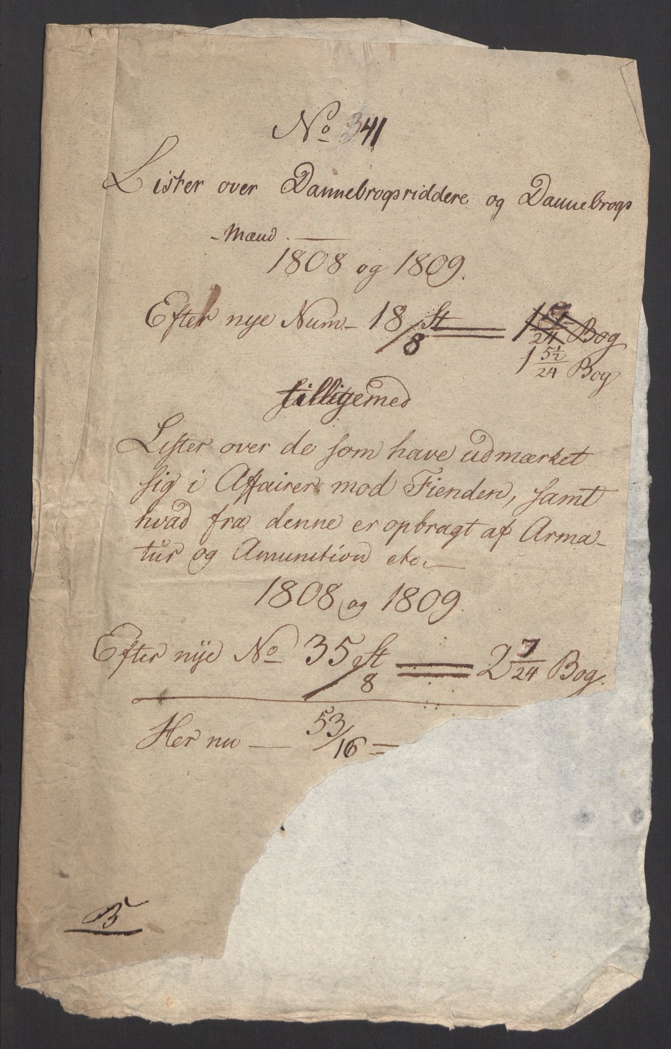 Sønnafjelske generalkommando, AV/RA-EA-5427/Ea/L0019: Liste over Dannebrogsriddere og Dannebrogsmenn, 1808-1809, p. 2