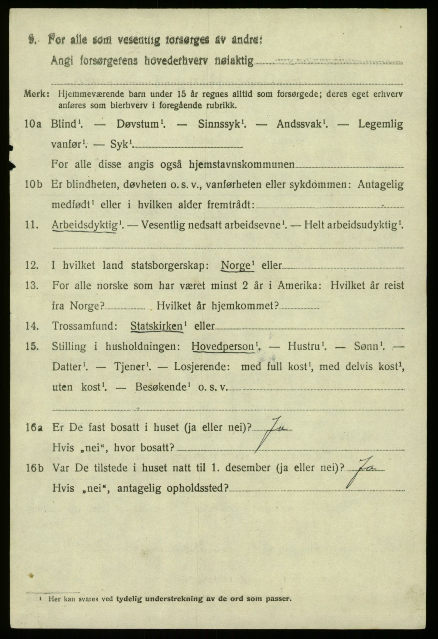 SAB, 1920 census for Lindås, 1920, p. 4032
