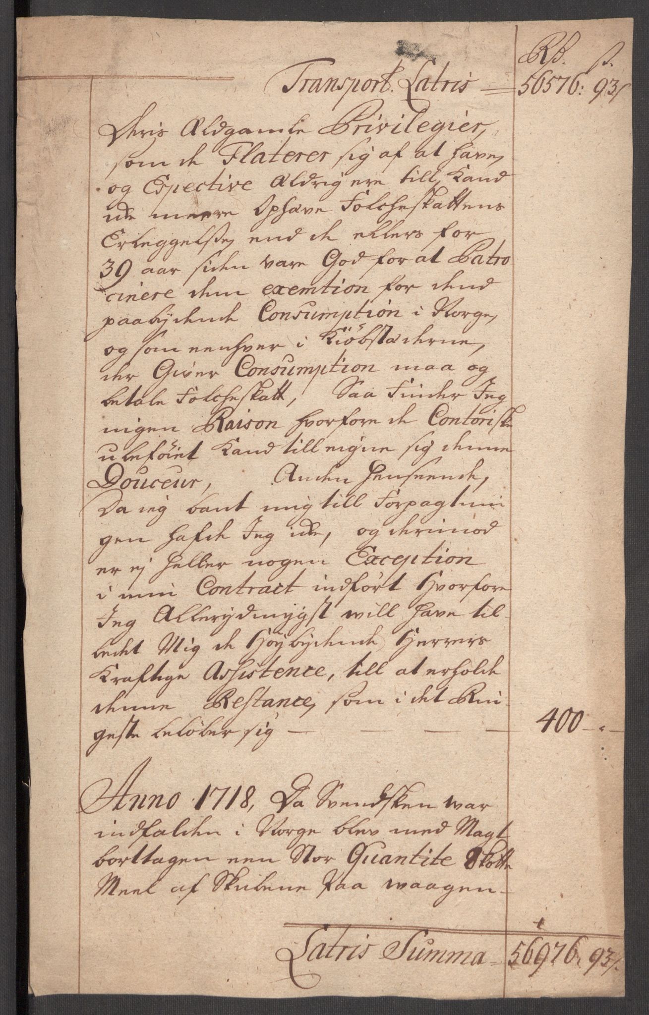 Rentekammeret inntil 1814, Realistisk ordnet avdeling, AV/RA-EA-4070/Ki/L0012: [S10]: Kommisjonsforretning over skader påført allmuen nordafjells i krigsåret 1718, 1718, p. 235