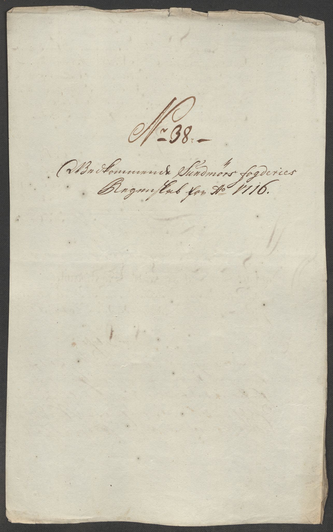 Rentekammeret inntil 1814, Reviderte regnskaper, Fogderegnskap, AV/RA-EA-4092/R54/L3568: Fogderegnskap Sunnmøre, 1716, p. 185