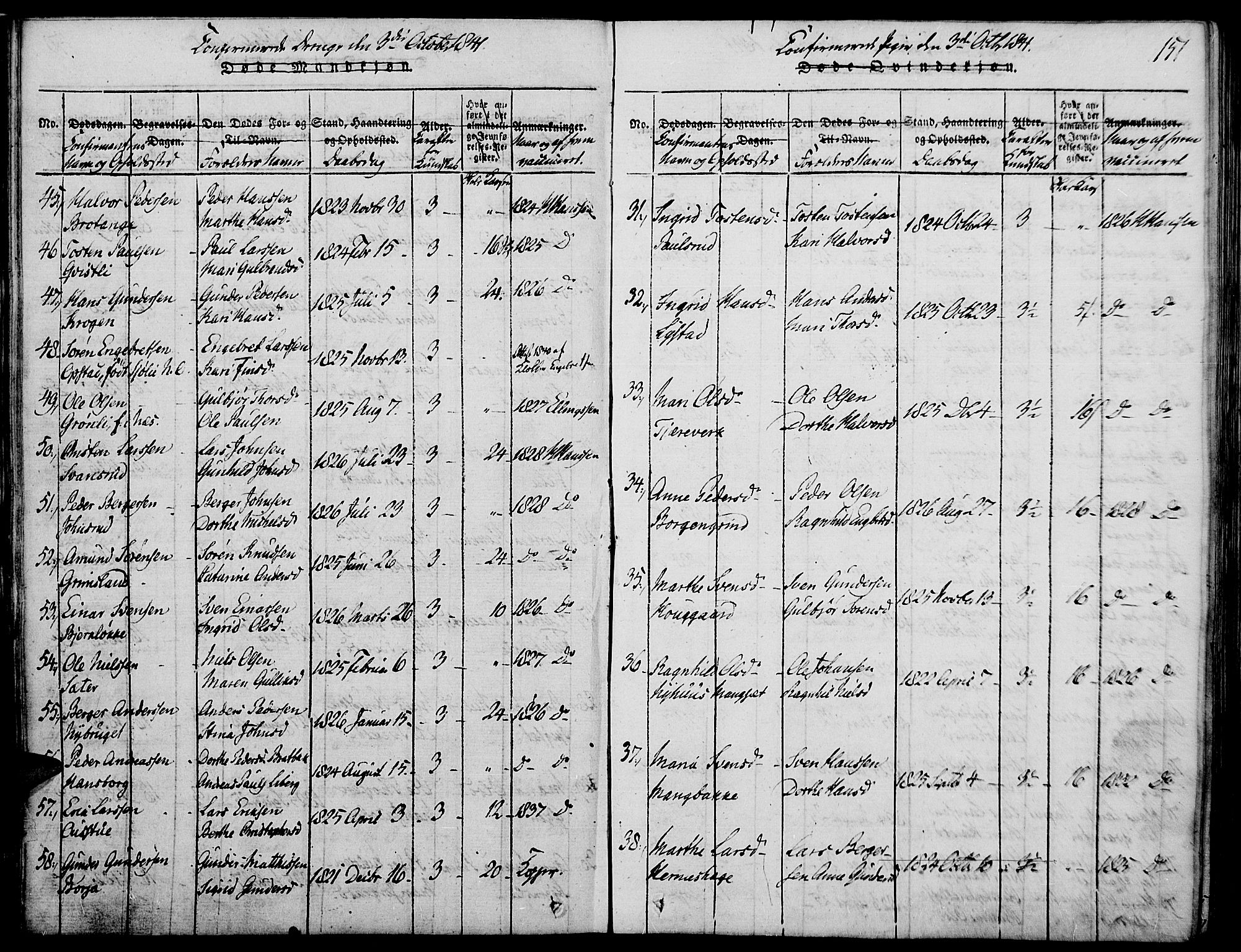 Strøm-Odalen prestekontor, AV/SAH-PREST-028/H/Ha/Haa/L0006: Parish register (official) no. 6, 1814-1850, p. 151