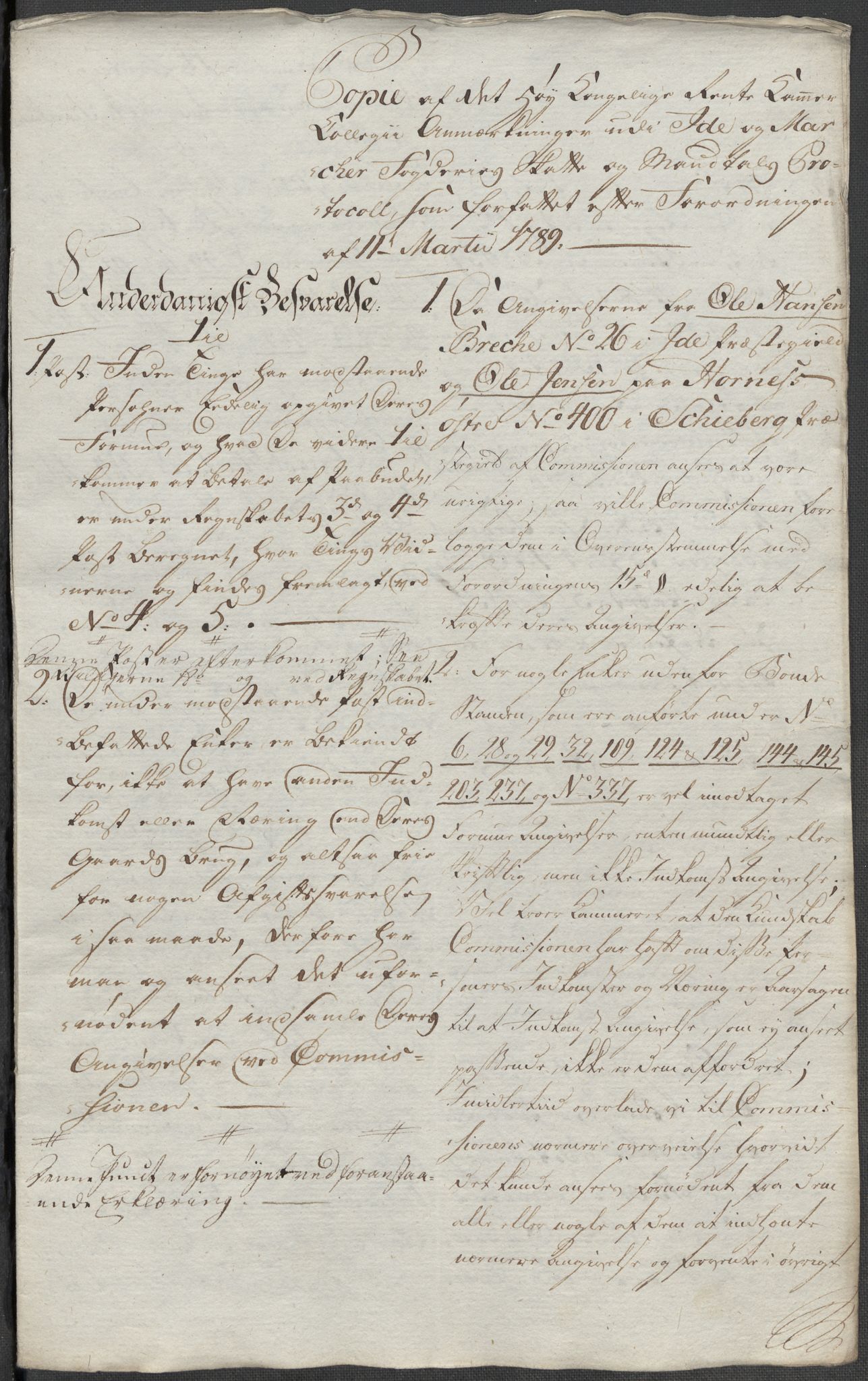 Rentekammeret inntil 1814, Reviderte regnskaper, Mindre regnskaper, RA/EA-4068/Rf/Rfe/L0015: Holmestrand, Idd og Marker fogderi, 1789, p. 209