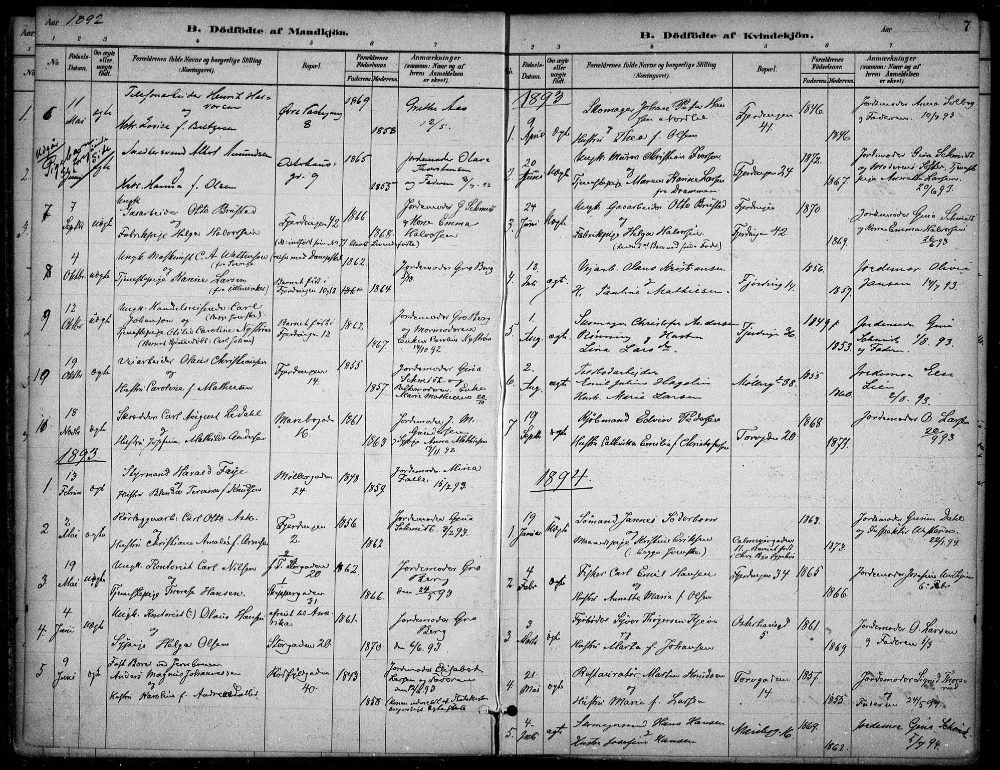 Jakob prestekontor Kirkebøker, SAO/A-10850/F/Fa/L0007: Parish register (official) no. 7, 1880-1905, p. 7