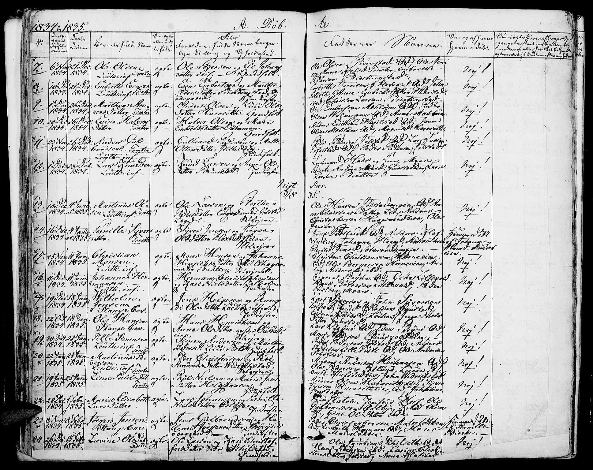Romedal prestekontor, SAH/PREST-004/K/L0003: Parish register (official) no. 3, 1829-1846, p. 39