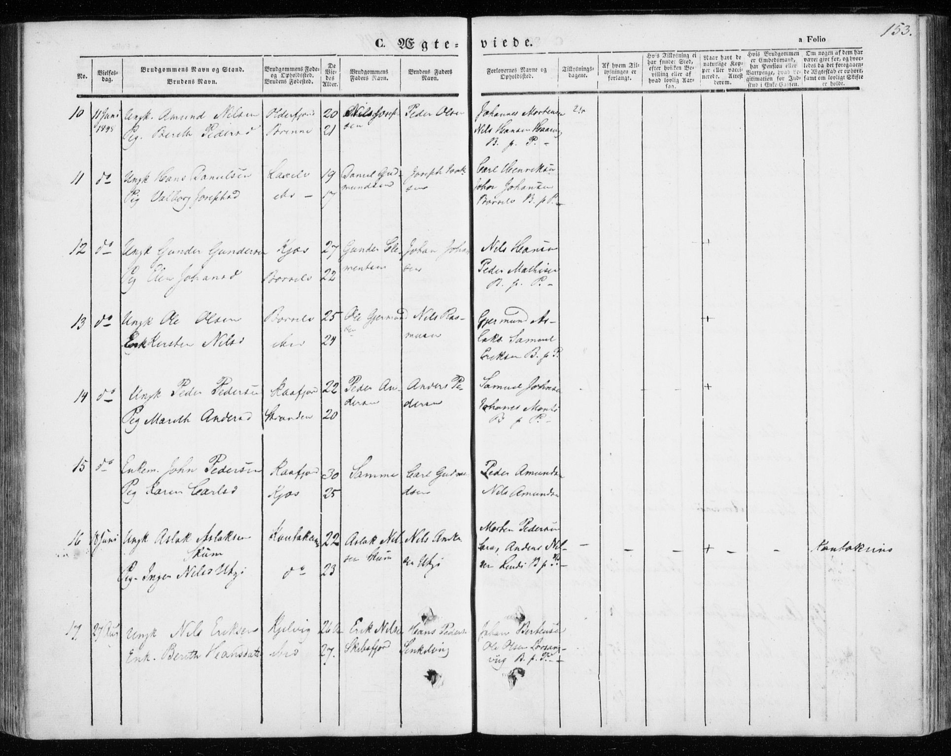 Kistrand/Porsanger sokneprestembete, SATØ/S-1351/H/Ha/L0004.kirke: Parish register (official) no. 4, 1843-1860, p. 153
