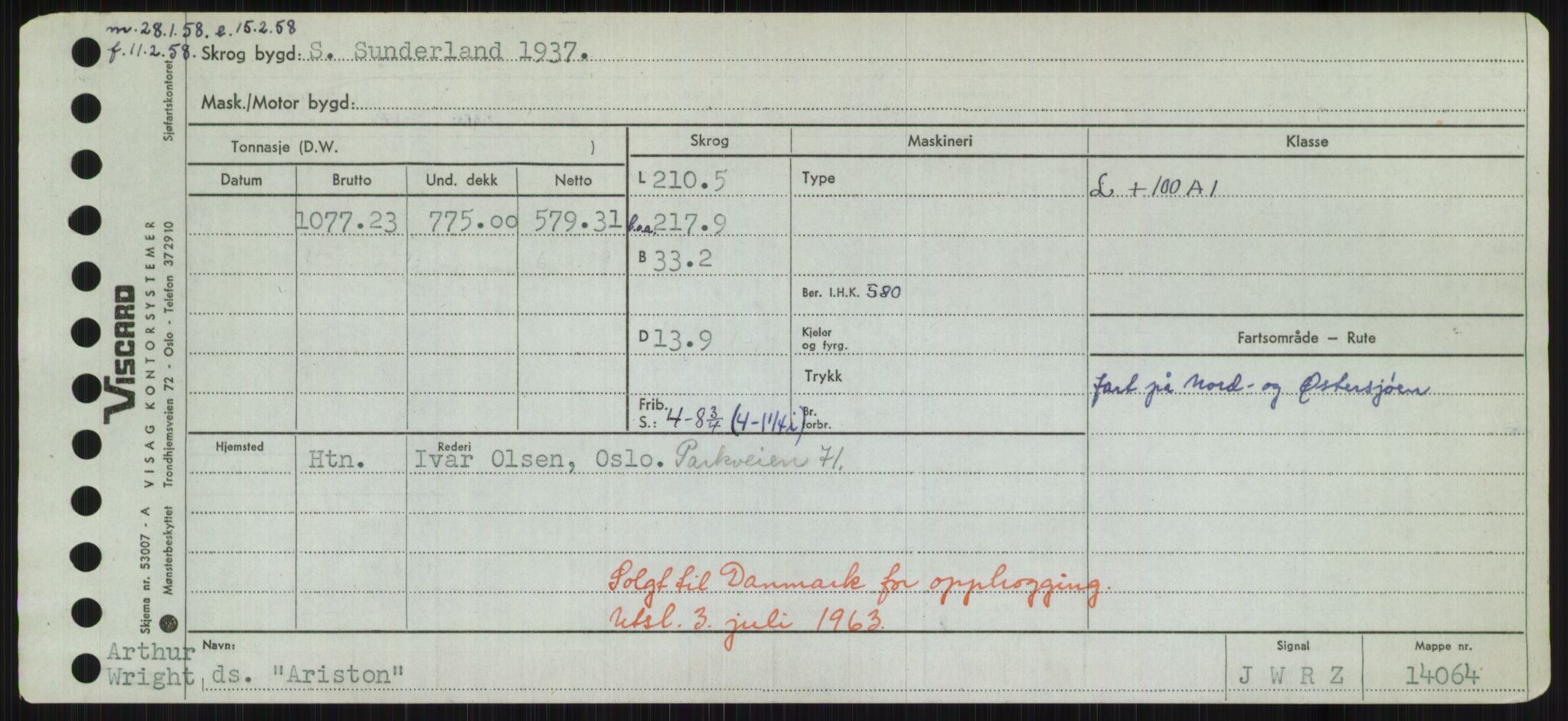 Sjøfartsdirektoratet med forløpere, Skipsmålingen, RA/S-1627/H/Hd/L0002: Fartøy, Apa-Axe, p. 119