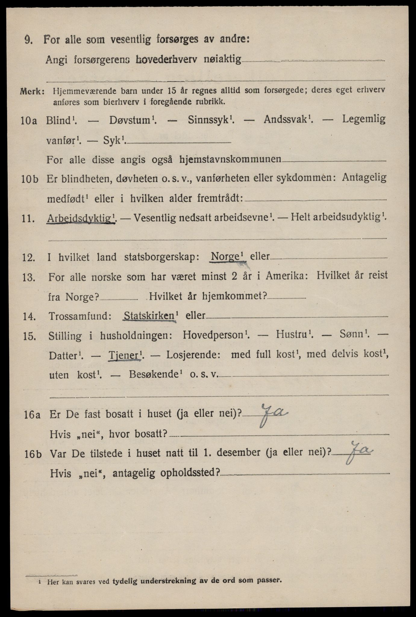 SAST, 1920 census for Tysvær, 1920, p. 1333