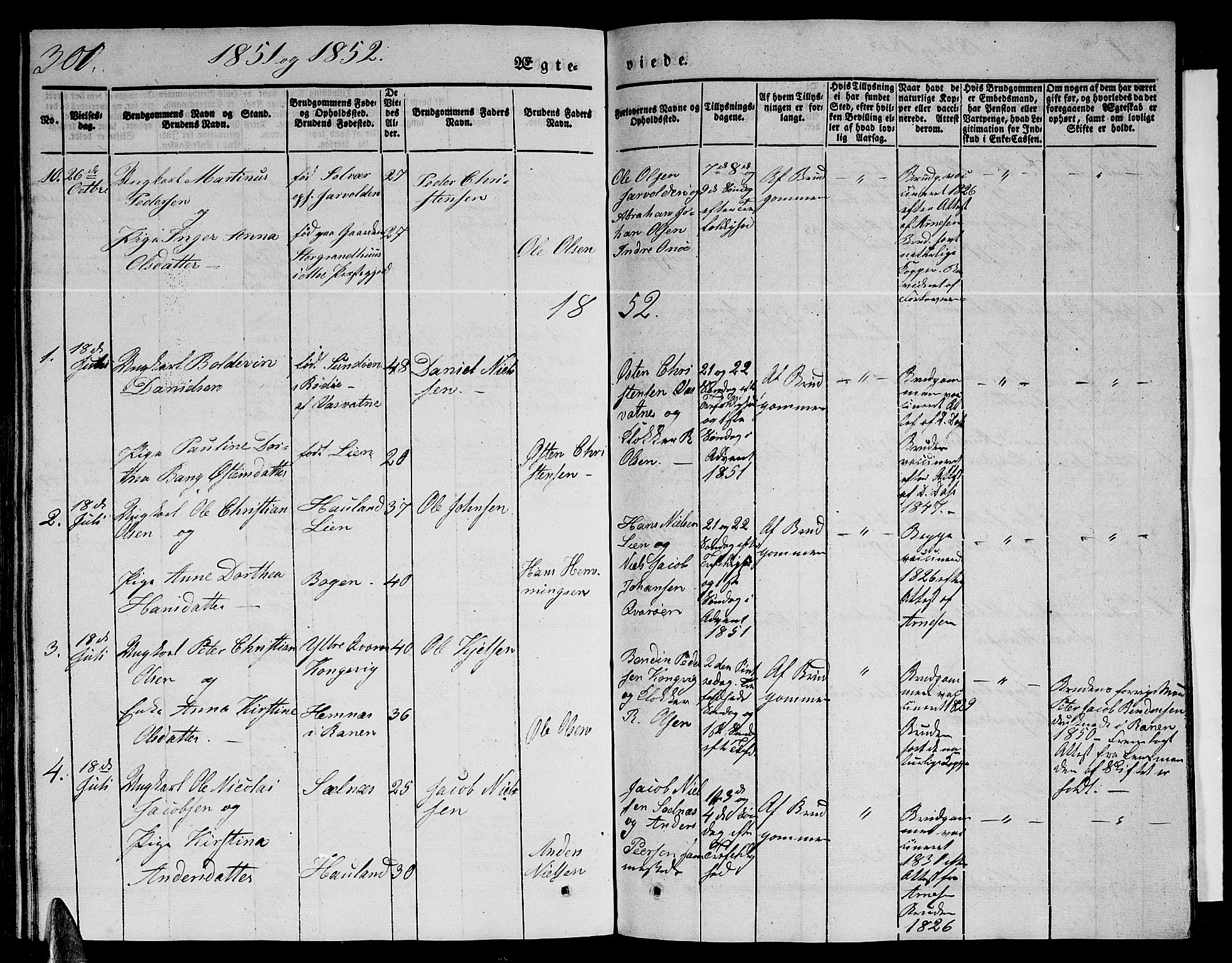 Ministerialprotokoller, klokkerbøker og fødselsregistre - Nordland, AV/SAT-A-1459/839/L0572: Parish register (copy) no. 839C02, 1841-1873, p. 301