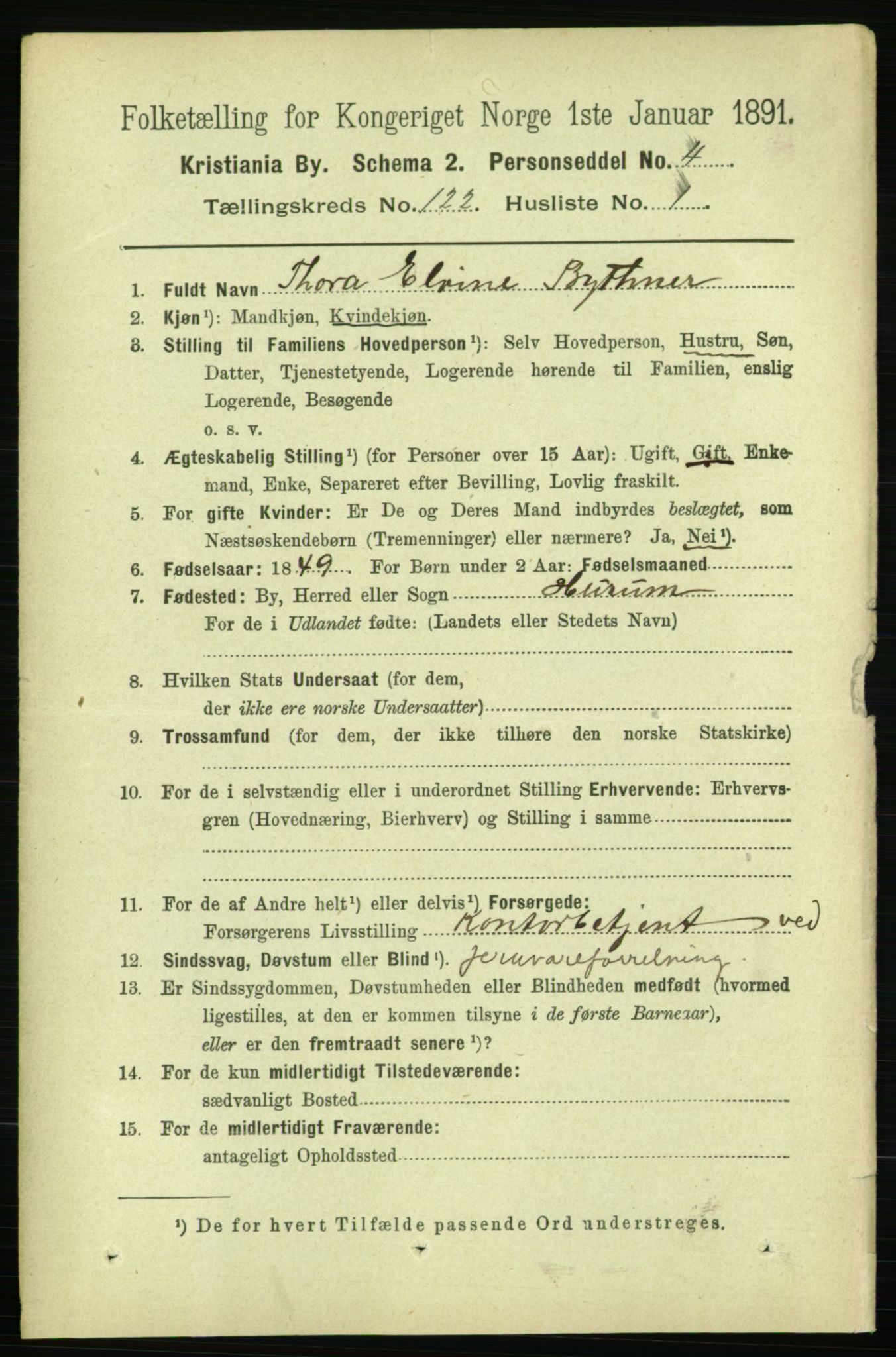 RA, 1891 census for 0301 Kristiania, 1891, p. 64621