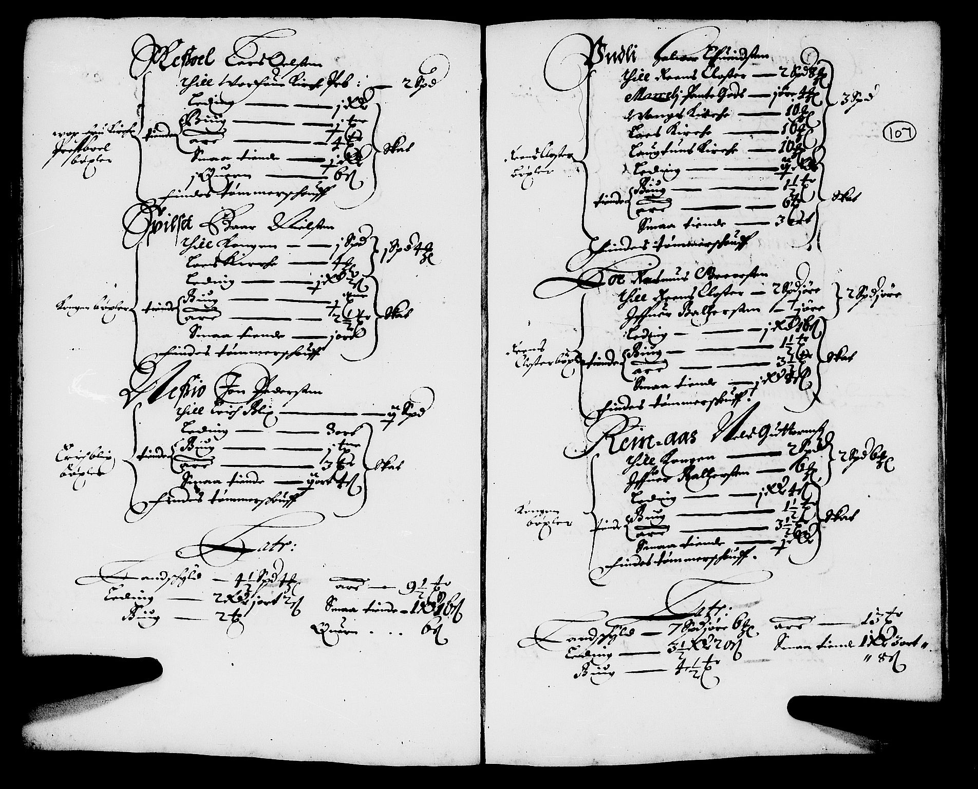 Rentekammeret inntil 1814, Realistisk ordnet avdeling, AV/RA-EA-4070/N/Nb/Nba/L0054: Stjørdal len, 1669, p. 106b-107a