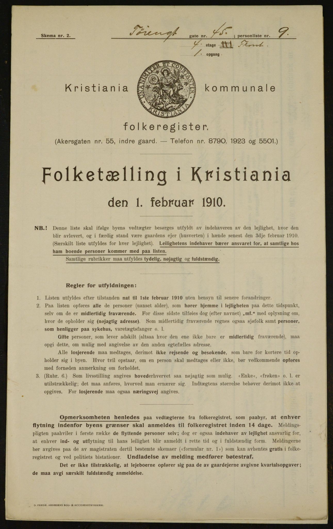 OBA, Municipal Census 1910 for Kristiania, 1910, p. 112526