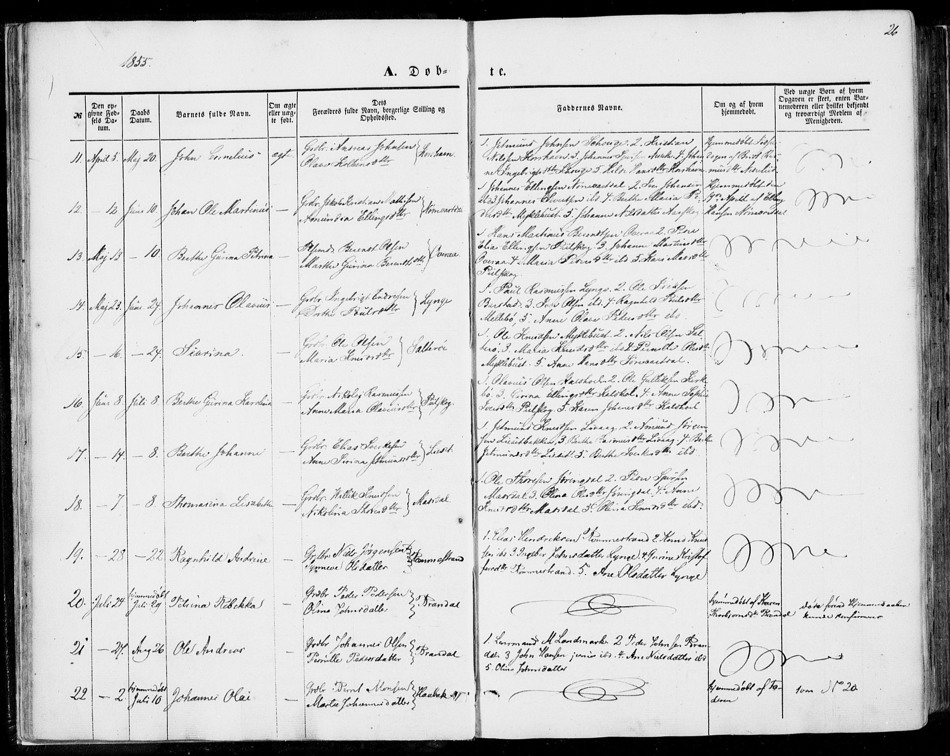 Ministerialprotokoller, klokkerbøker og fødselsregistre - Møre og Romsdal, SAT/A-1454/510/L0121: Parish register (official) no. 510A01, 1848-1877, p. 26