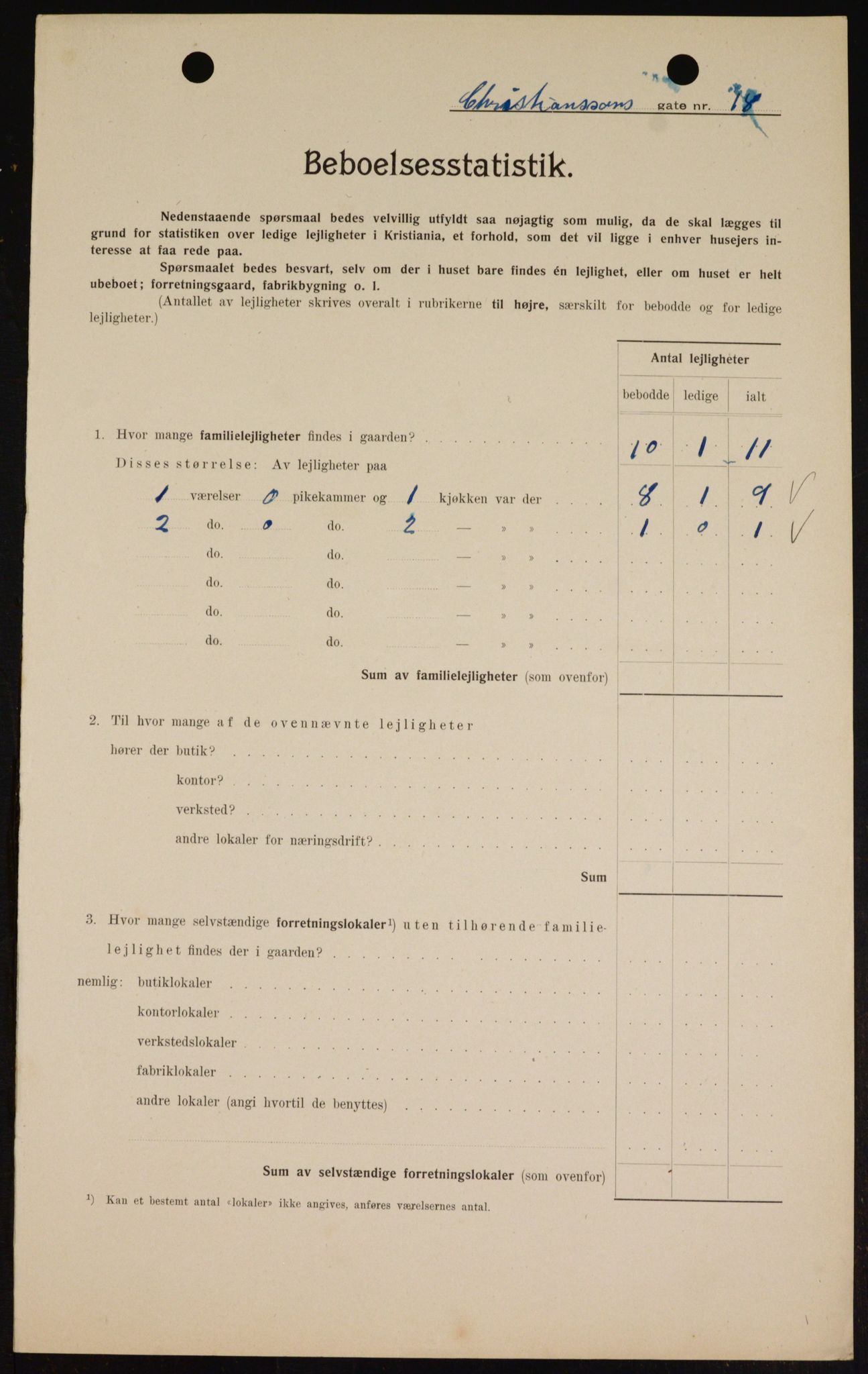 OBA, Municipal Census 1909 for Kristiania, 1909, p. 49954