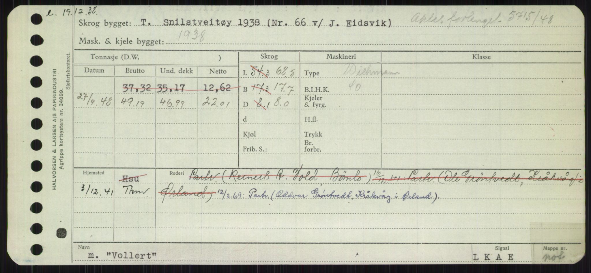 Sjøfartsdirektoratet med forløpere, Skipsmålingen, RA/S-1627/H/Ha/L0006/0002: Fartøy, Sver-Å / Fartøy, U-Å, p. 557