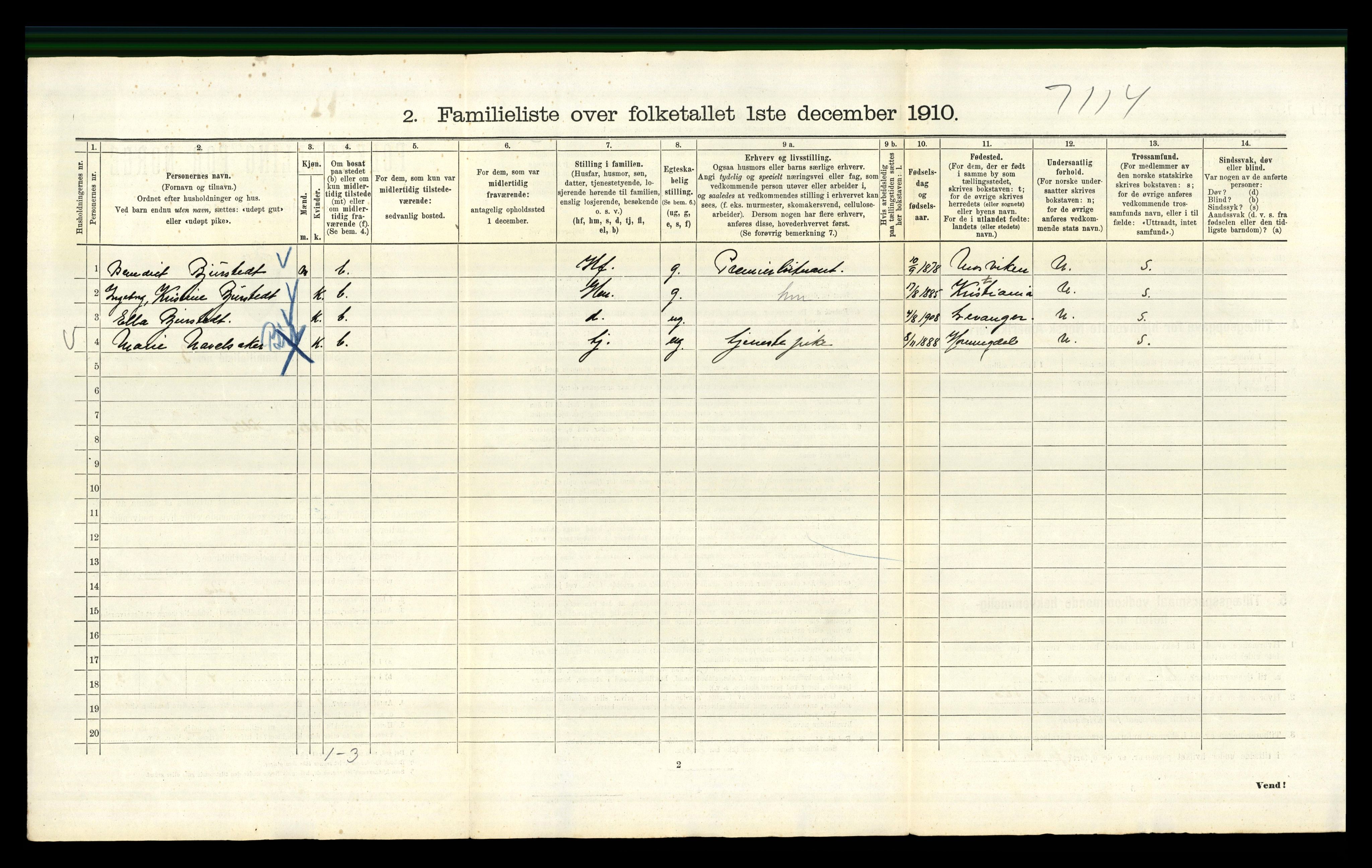 RA, 1910 census for Kristiania, 1910, p. 8846