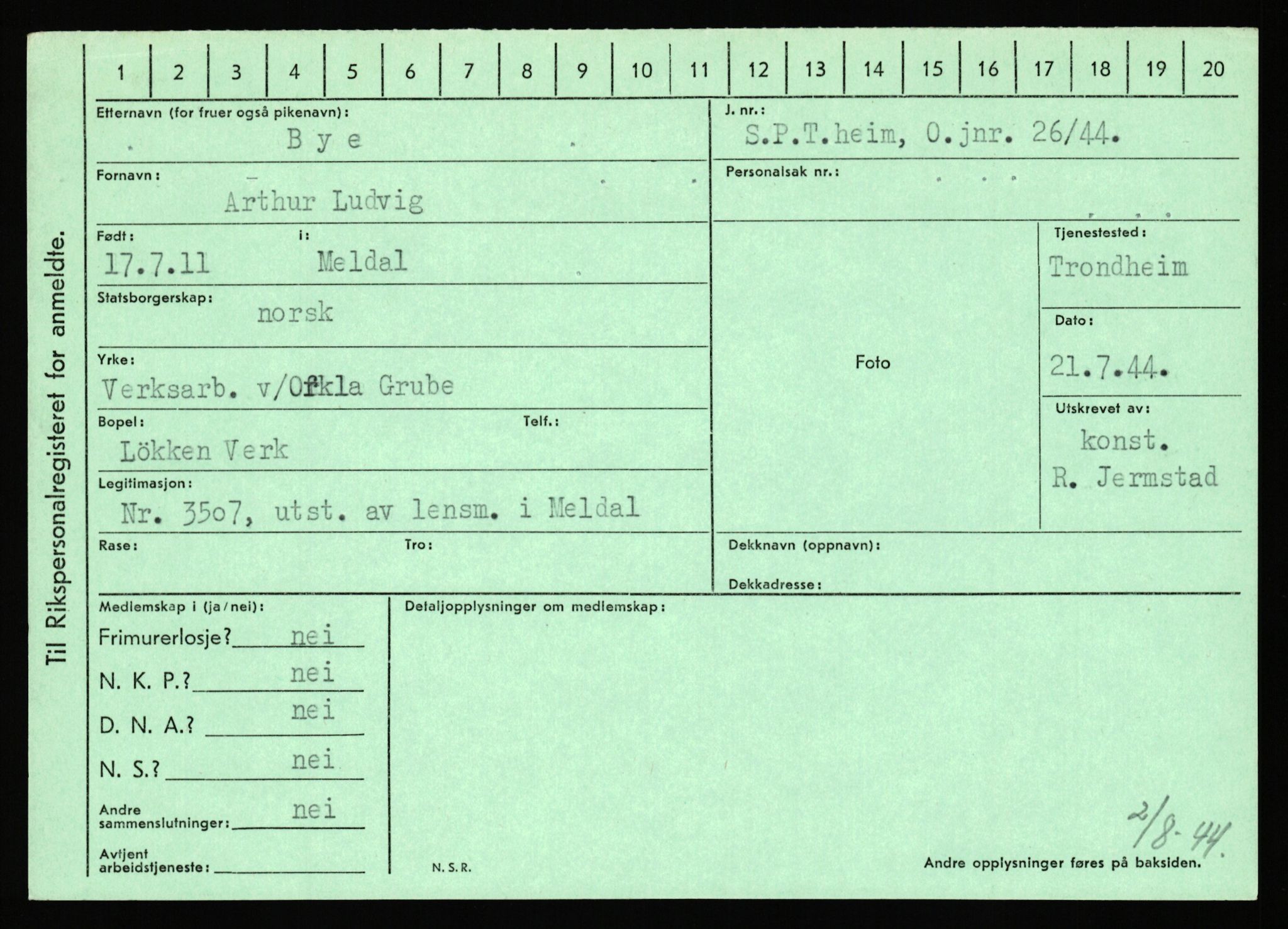 Statspolitiet - Hovedkontoret / Osloavdelingen, AV/RA-S-1329/C/Ca/L0003: Brechan - Eichinger	, 1943-1945, p. 1209