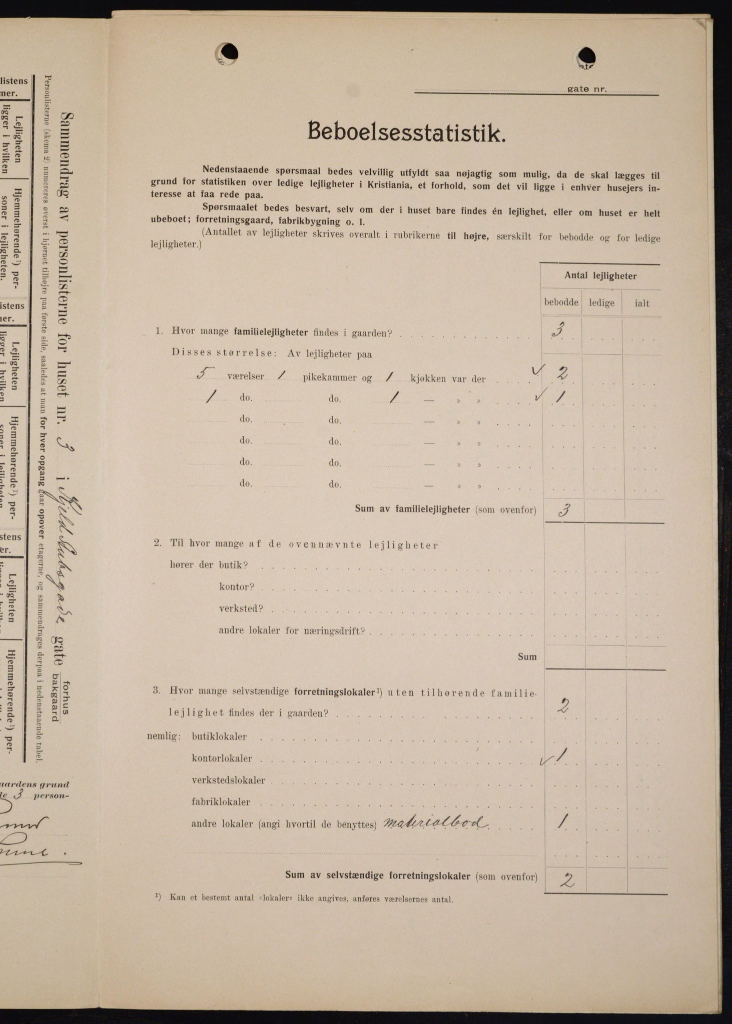 OBA, Municipal Census 1909 for Kristiania, 1909, p. 46936