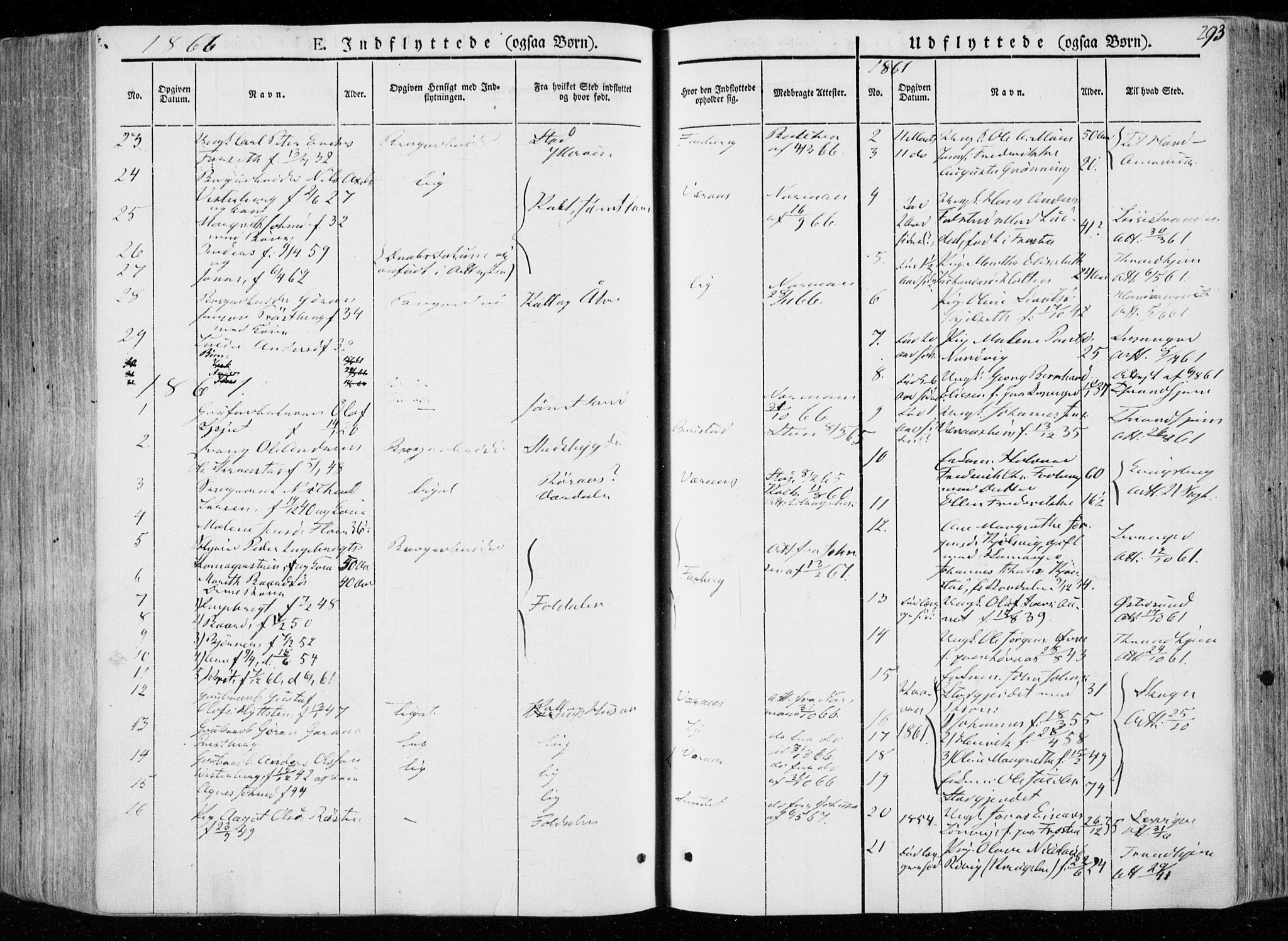 Ministerialprotokoller, klokkerbøker og fødselsregistre - Nord-Trøndelag, SAT/A-1458/722/L0218: Parish register (official) no. 722A05, 1843-1868, p. 293