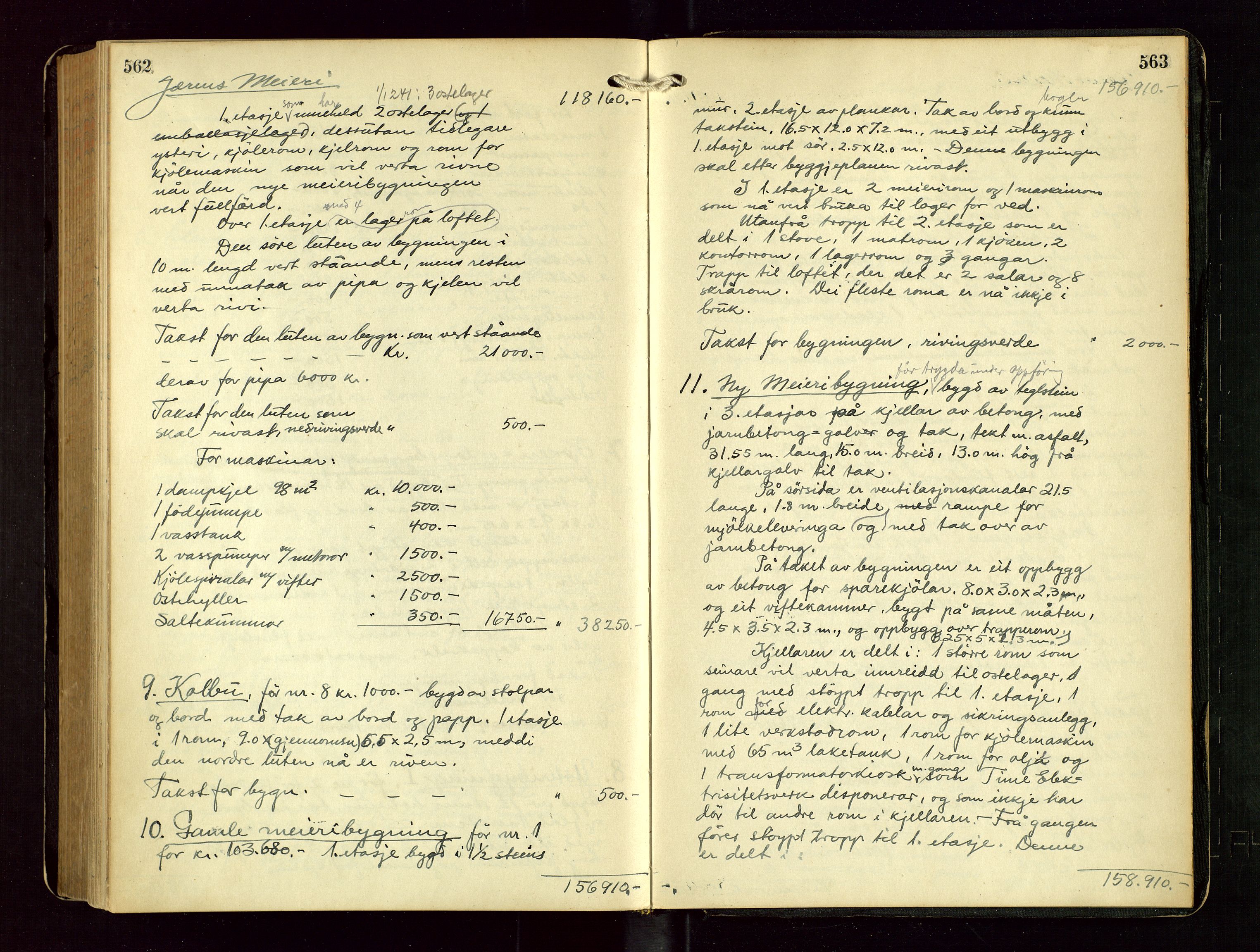 Time lensmannskontor, AV/SAST-A-100420/Goa/L0003: "Brandtakstprotokol", 1918-1944, p. 562-563