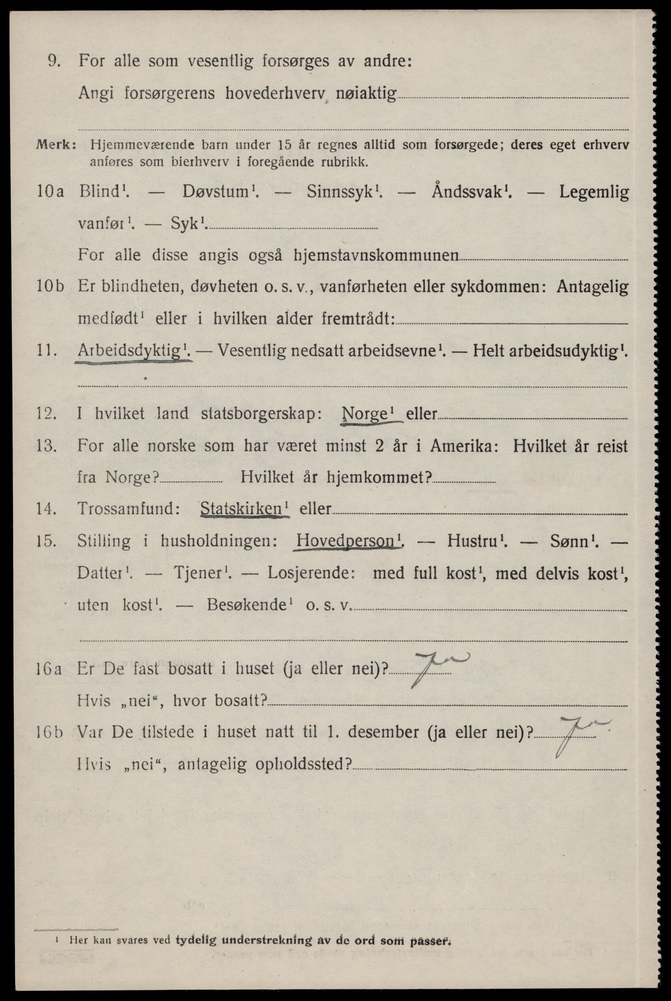 SAST, 1920 census for Suldal, 1920, p. 3221