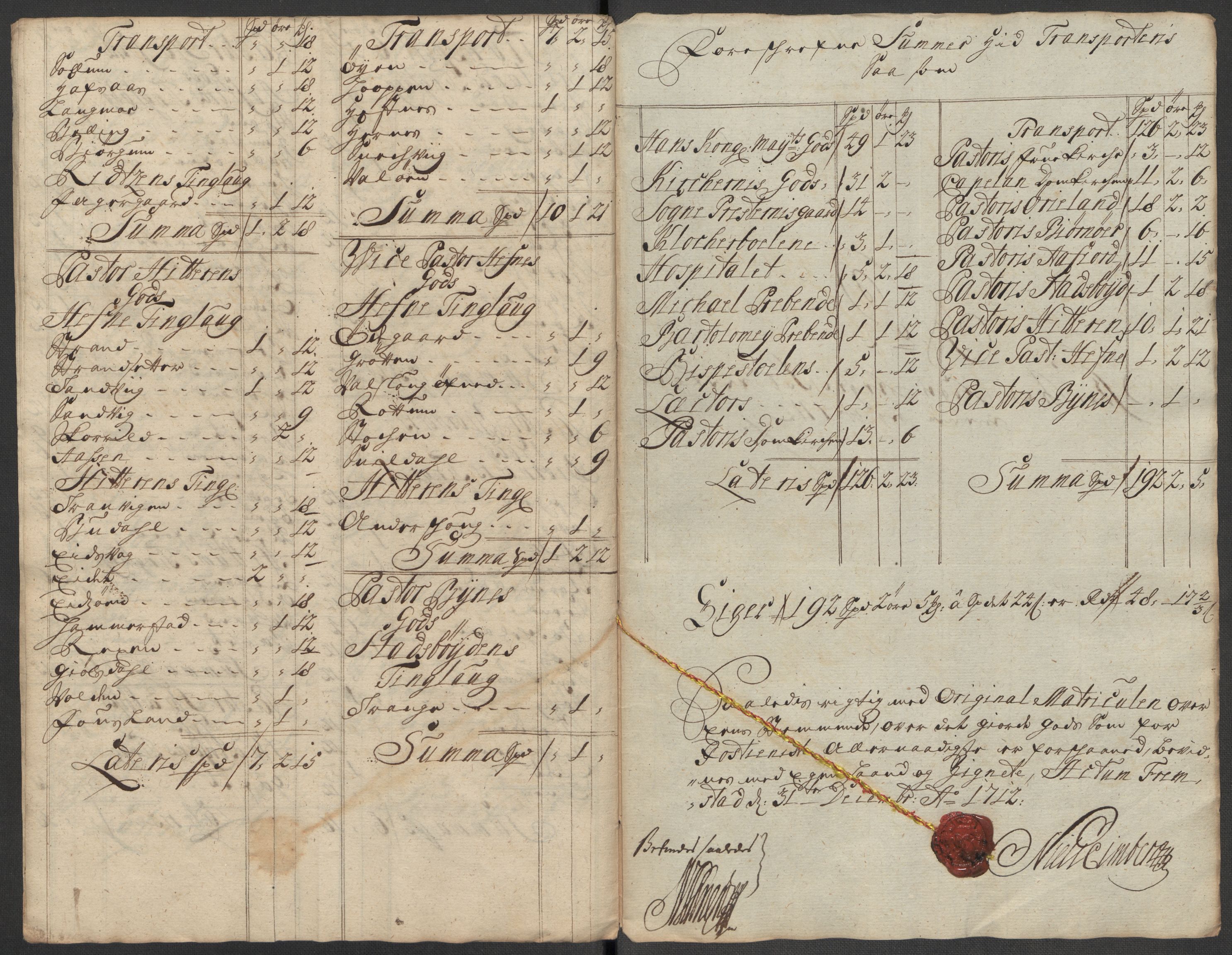 Rentekammeret inntil 1814, Reviderte regnskaper, Fogderegnskap, AV/RA-EA-4092/R57/L3861: Fogderegnskap Fosen, 1712-1713, p. 59