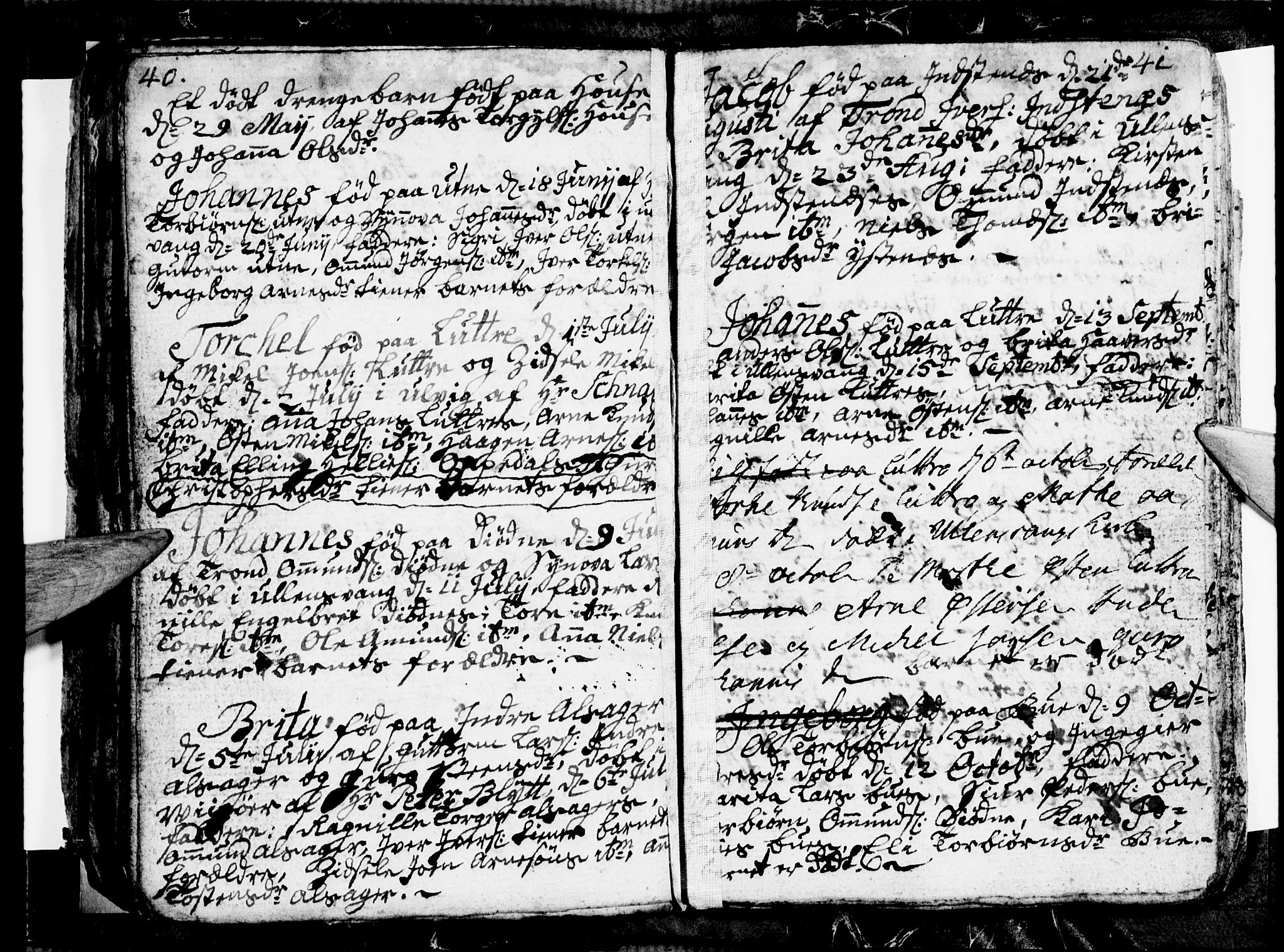 Ullensvang sokneprestembete, AV/SAB-A-78701/H/Hab: Parish register (copy) no. E 1, 1766-1769, p. 40-41