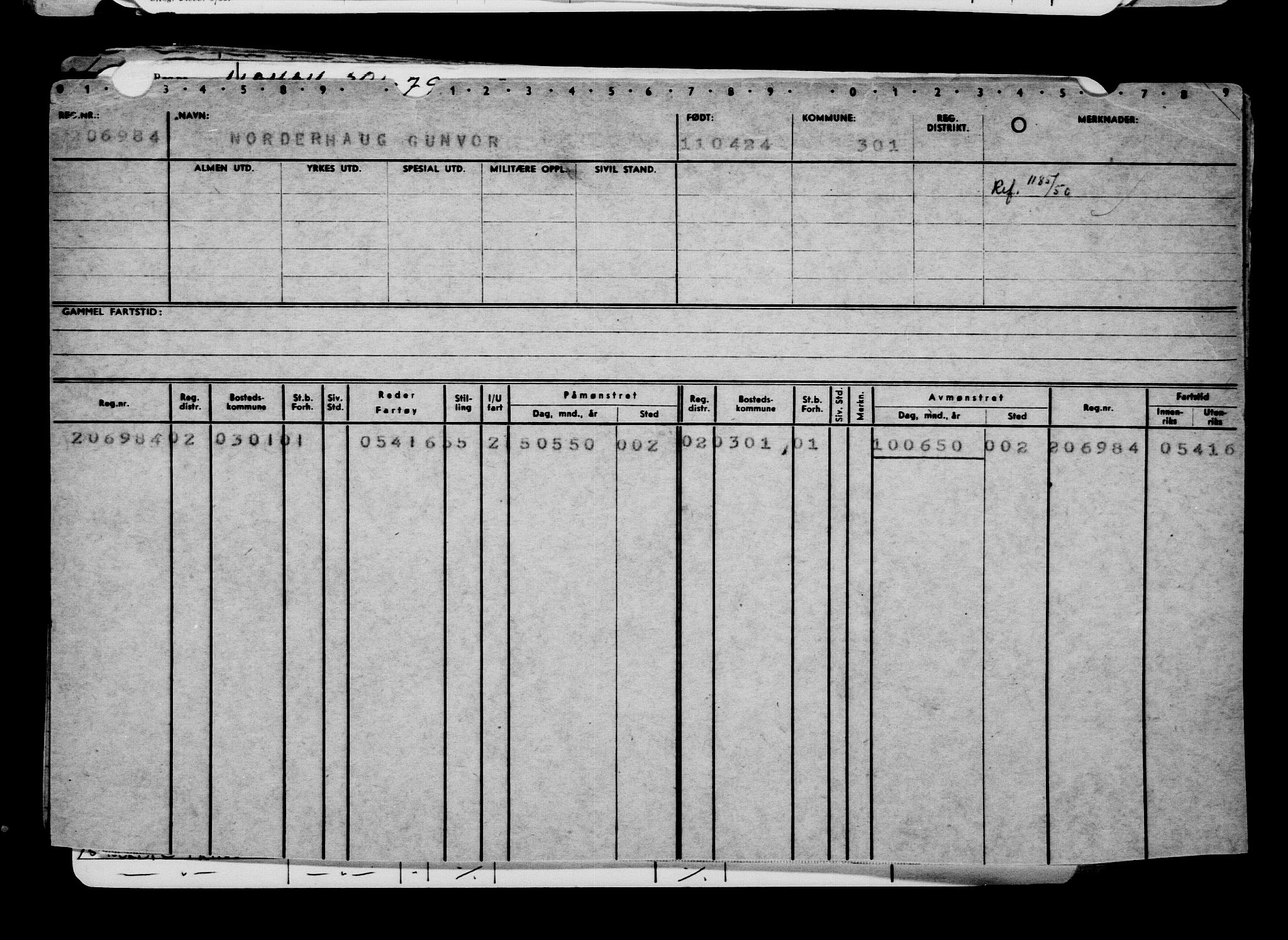 Direktoratet for sjømenn, AV/RA-S-3545/G/Gb/L0230: Hovedkort, 1924, p. 20