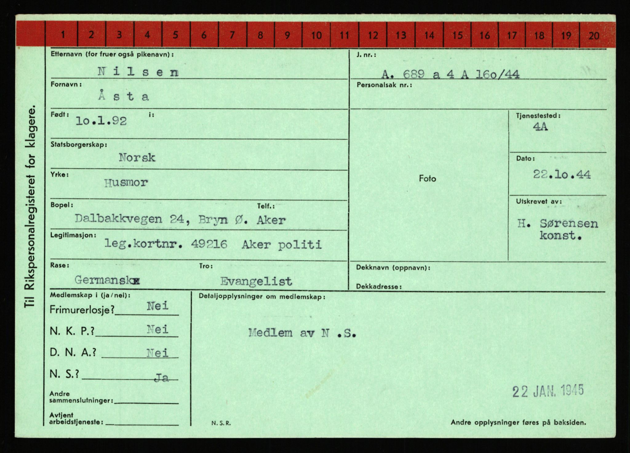 Statspolitiet - Hovedkontoret / Osloavdelingen, AV/RA-S-1329/C/Ca/L0011: Molberg - Nøstvold, 1943-1945, p. 2320