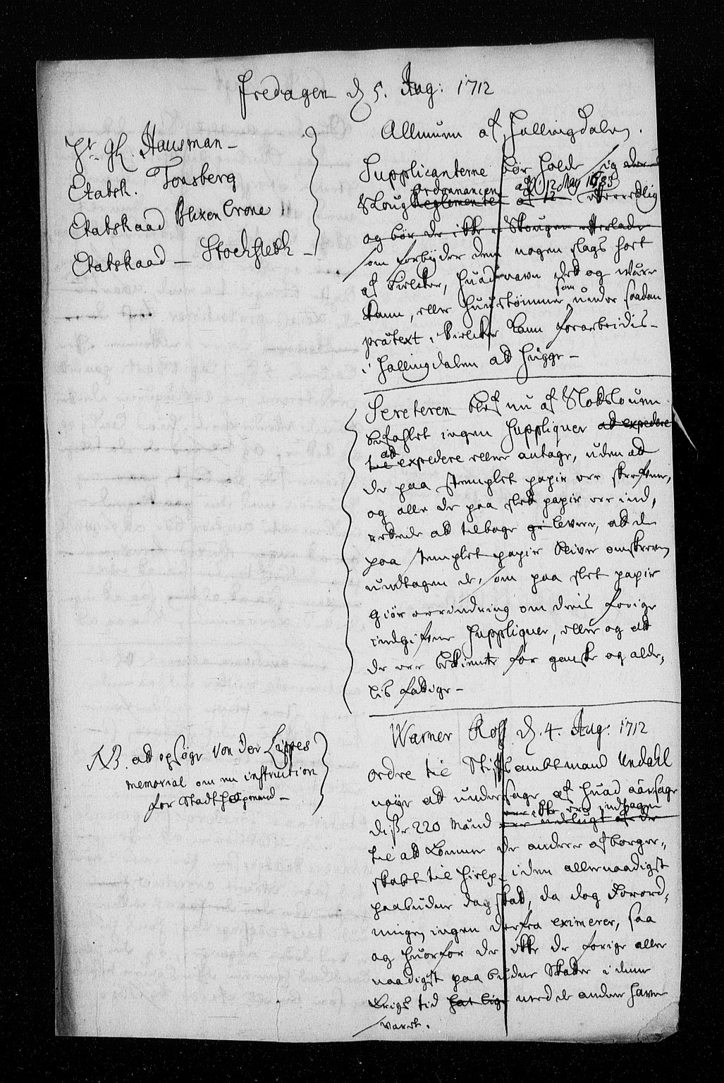 Stattholderembetet 1572-1771, AV/RA-EA-2870/Aa/L0004: Konsept til voteringsprotokoll, 1712, p. 232