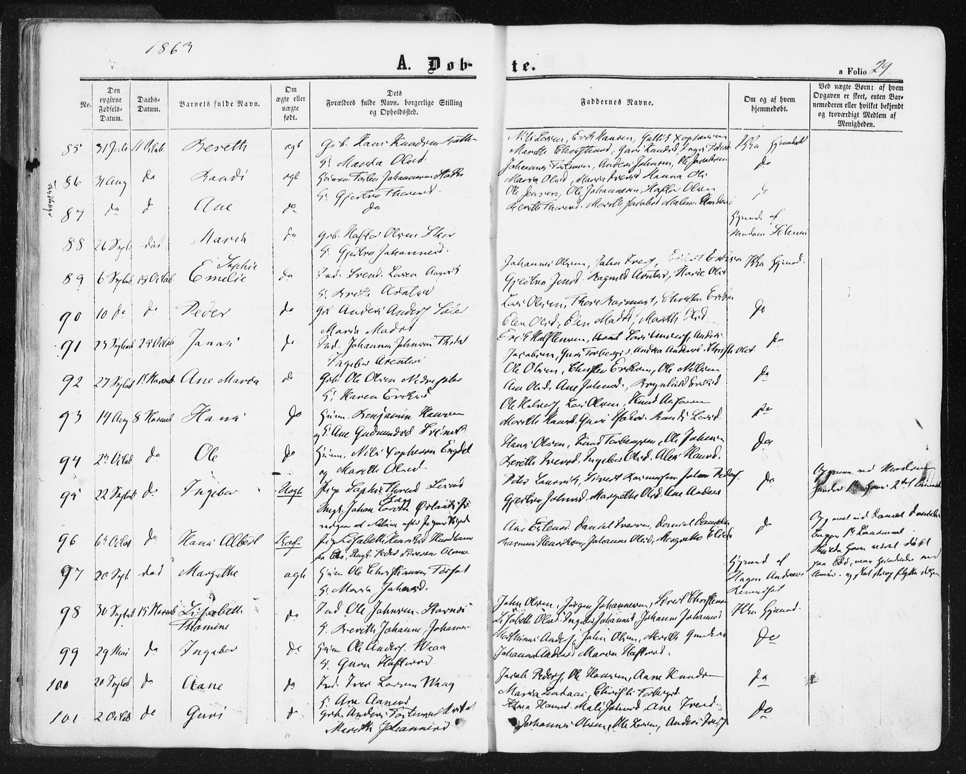 Ministerialprotokoller, klokkerbøker og fødselsregistre - Møre og Romsdal, AV/SAT-A-1454/578/L0905: Parish register (official) no. 578A04, 1859-1877, p. 29