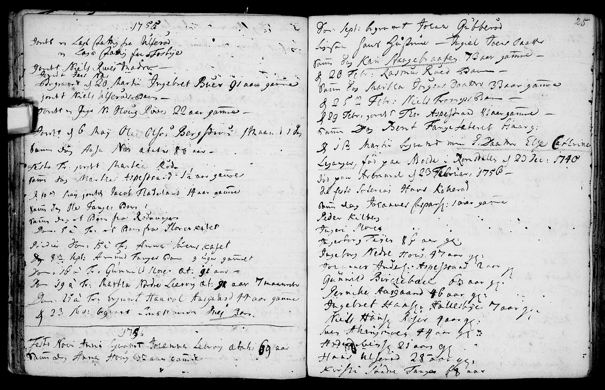 Aremark prestekontor Kirkebøker, SAO/A-10899/F/Fa/L0003: Parish register (official) no. I 3, 1745-1795, p. 25