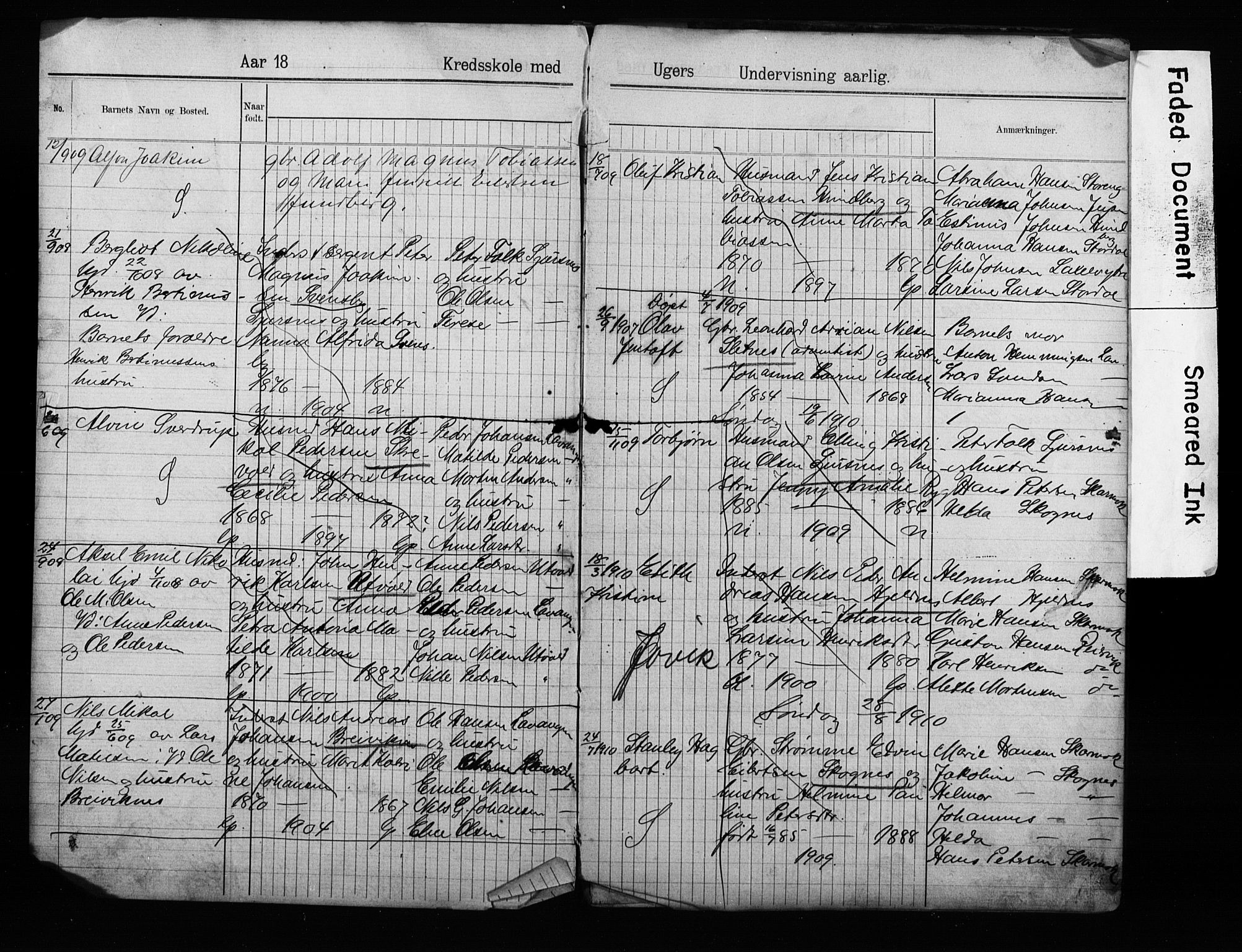 Lyngen sokneprestembete, AV/SATØ-S-1289/H/Ha/L0052/0001: Baptism register no. 52.1, 1895-1914