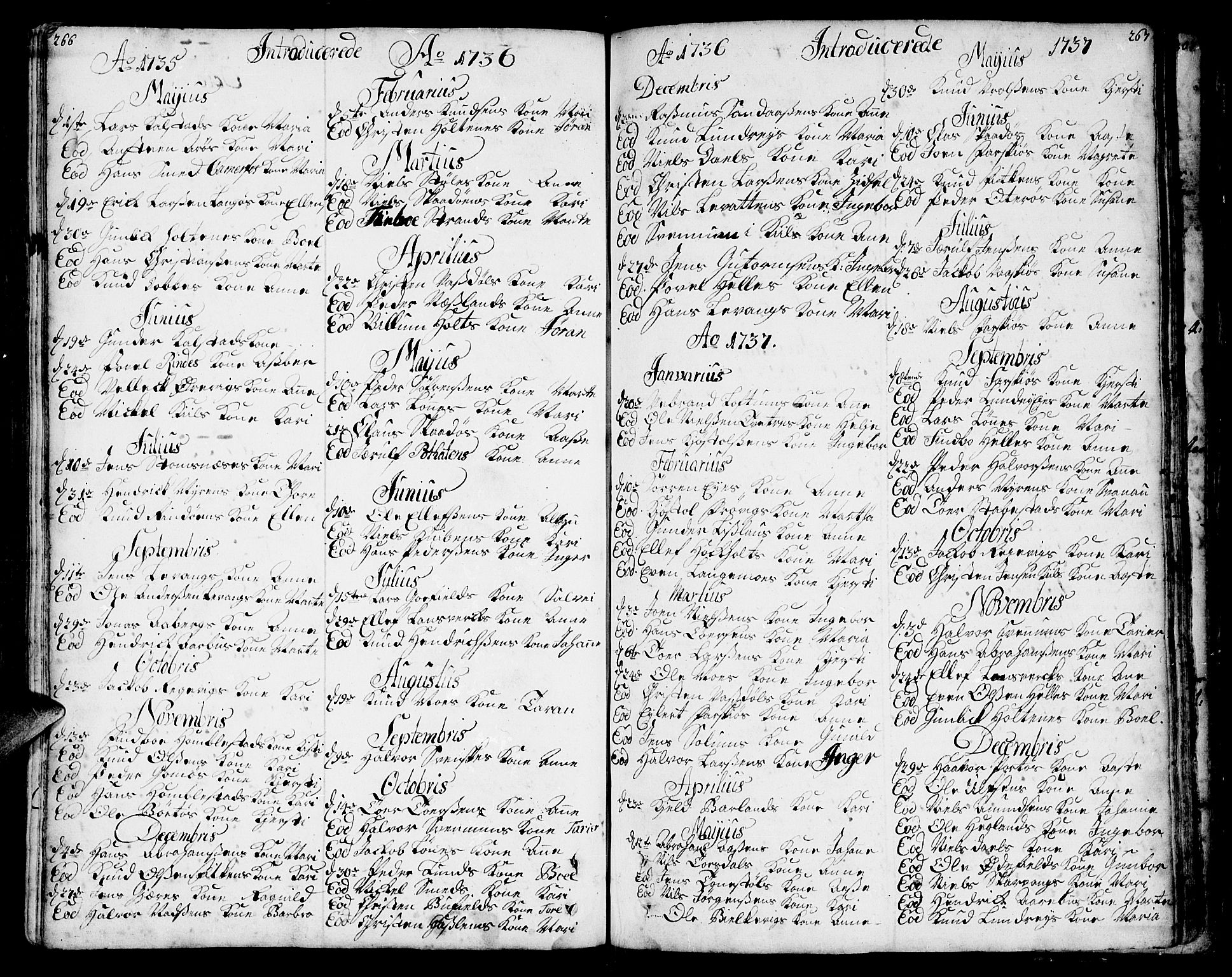 Sannidal kirkebøker, SAKO/A-296/F/Fa/L0001: Parish register (official) no. 1, 1702-1766, p. 266-267