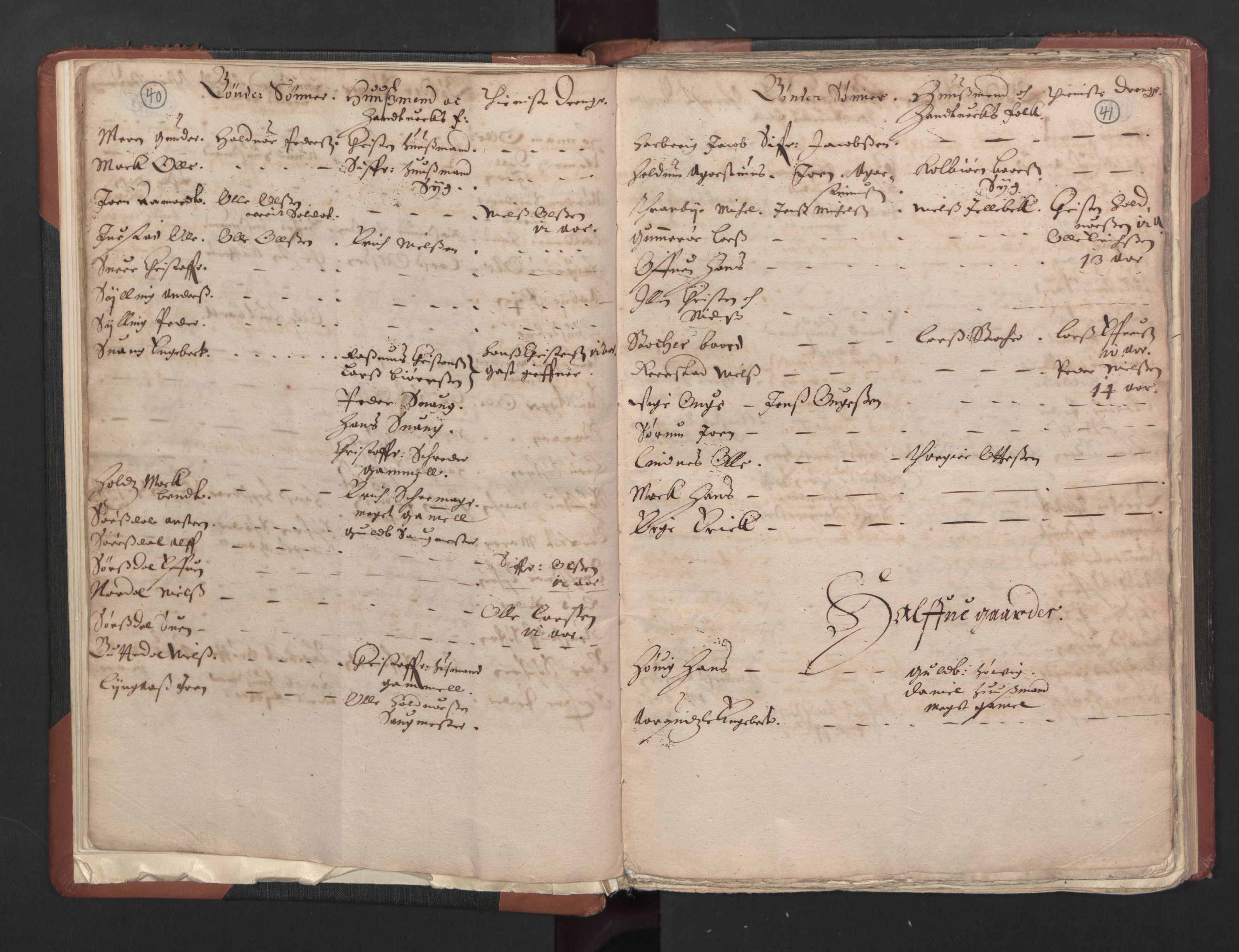 RA, Bailiff's Census 1664-1666, no. 5: Modern Buskerud county and modern Vestfold county, 1664, p. 40-41