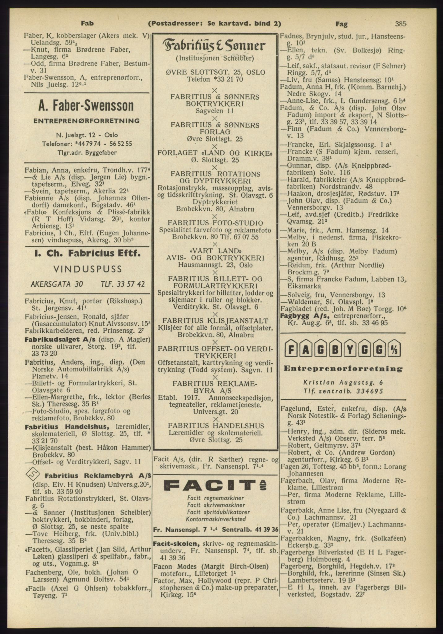 Kristiania/Oslo adressebok, PUBL/-, 1960-1961, p. 385